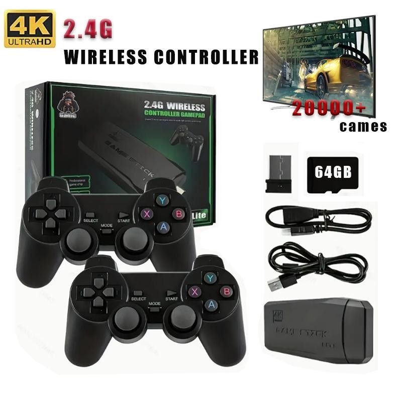 4K HDMI Retro Game Console Output Plug and Play 20000+ Game Gamepad Controllers