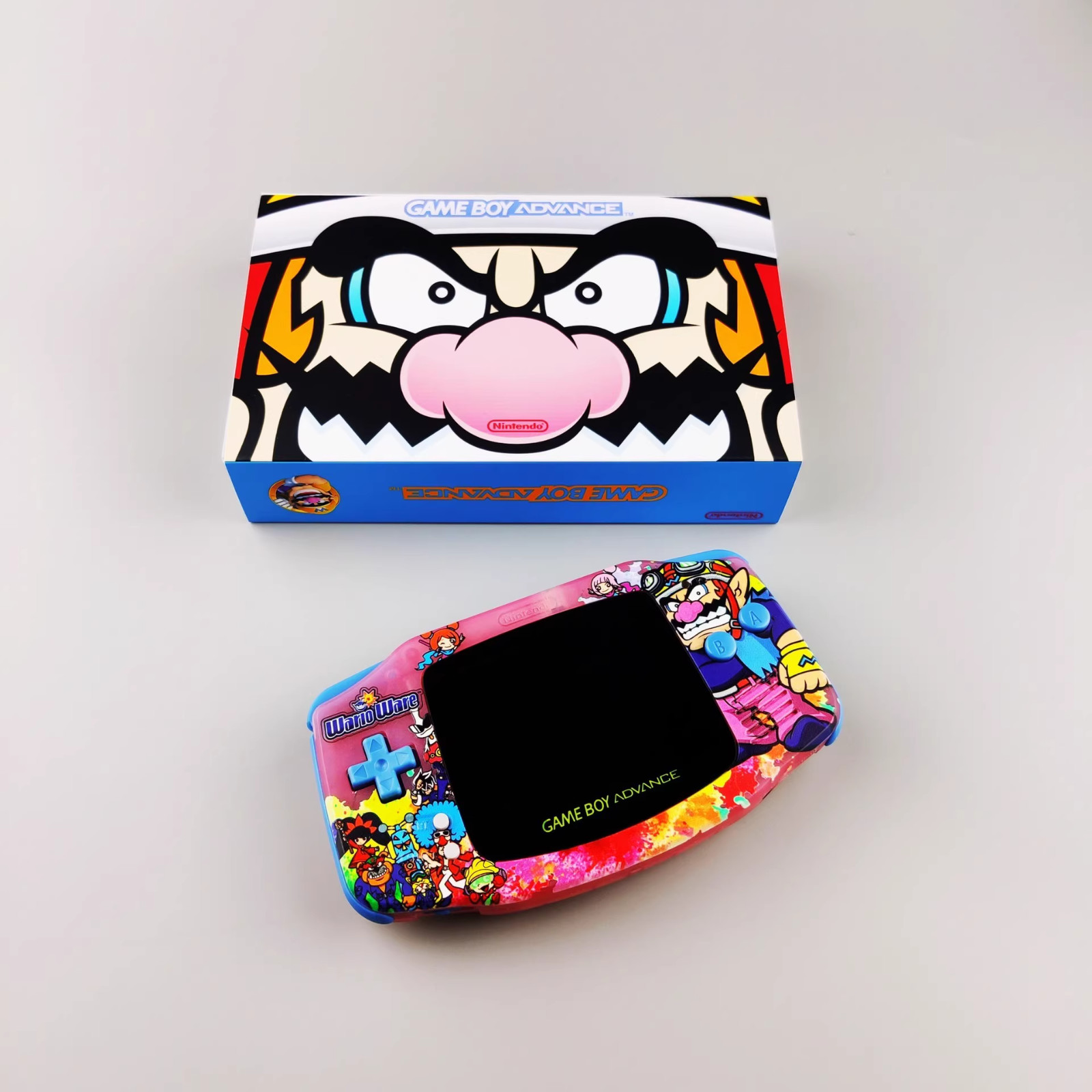 Game Boy Advance GBA Made in Wario Pink Console with iPS Backlit LCD MOD