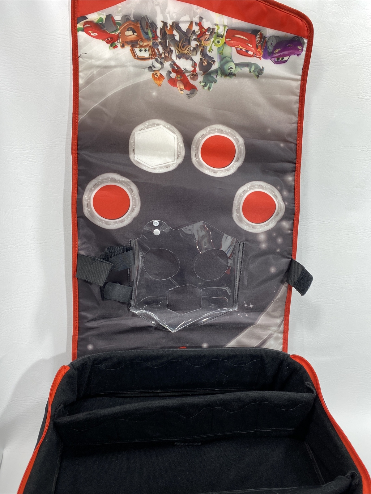 Disney Infinity Lot Of 26 Figures, XBOX Game 2.0, Roll Out Shoulder Bag, Cards
