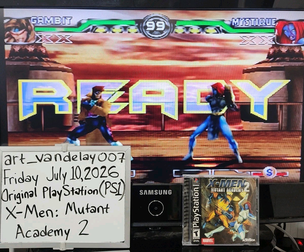 X-Men: Mutant Academy 2 (Sony PlayStation 1 PS1, 2001) CIB + Case Protector VGC