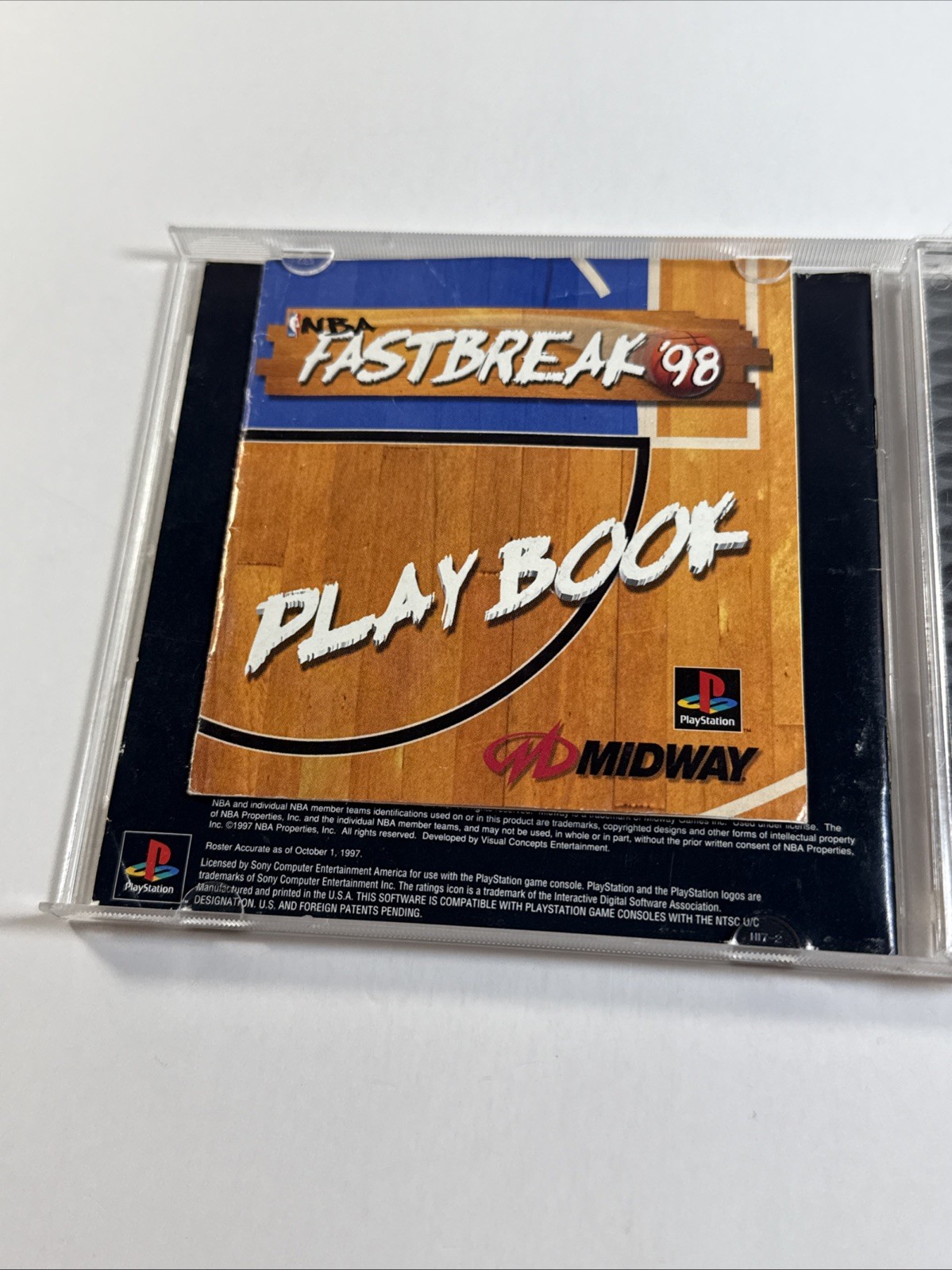 NBA Fast Break 98 – PS1 PS2 Complete Playstation Game With Playbook Good
