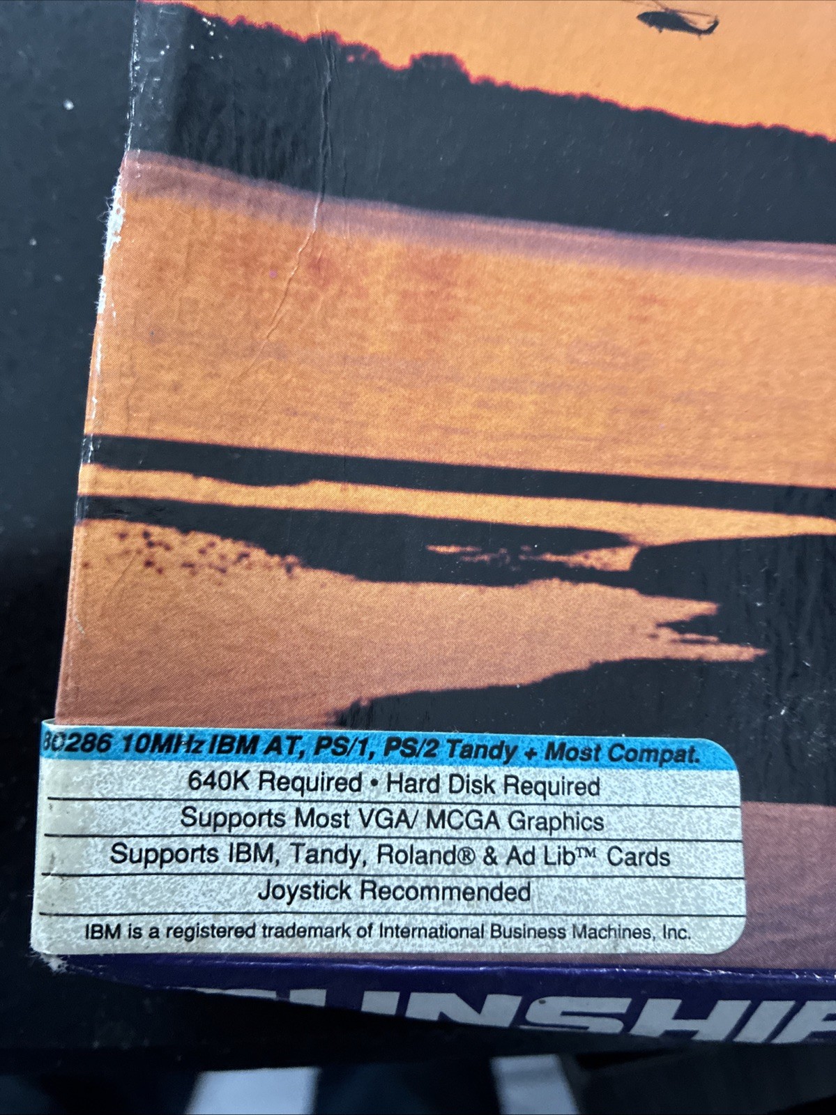 Gunship 2000 Micro Prose PC Five 5.25″ Disks & Printed Manuals In Original Box