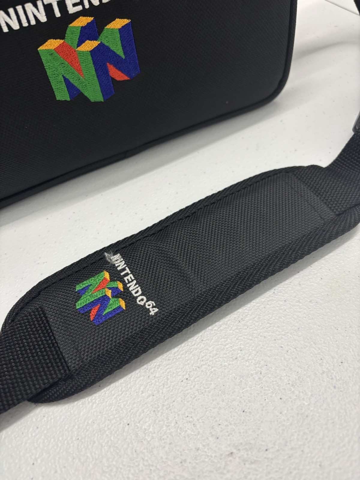 Vintage Nintendo 64 Console Carrying Case Travel Bag With Strap Padded Retro