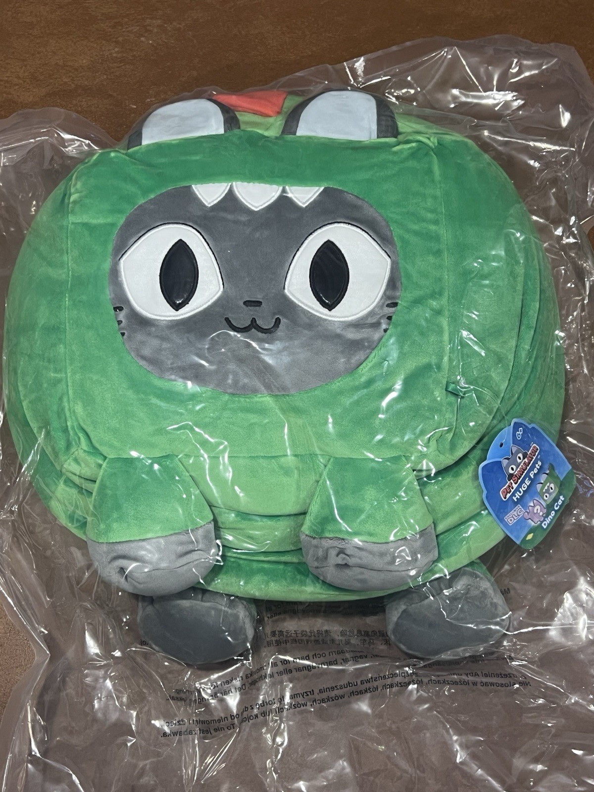 HUGE Dino Cat Plush with Code for In Game Item Pet Simulator Roblox