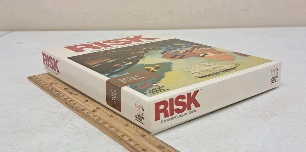 No Disk! Vintage Risk Game Box-Manual for Atari-Mac-IBM-Amiga