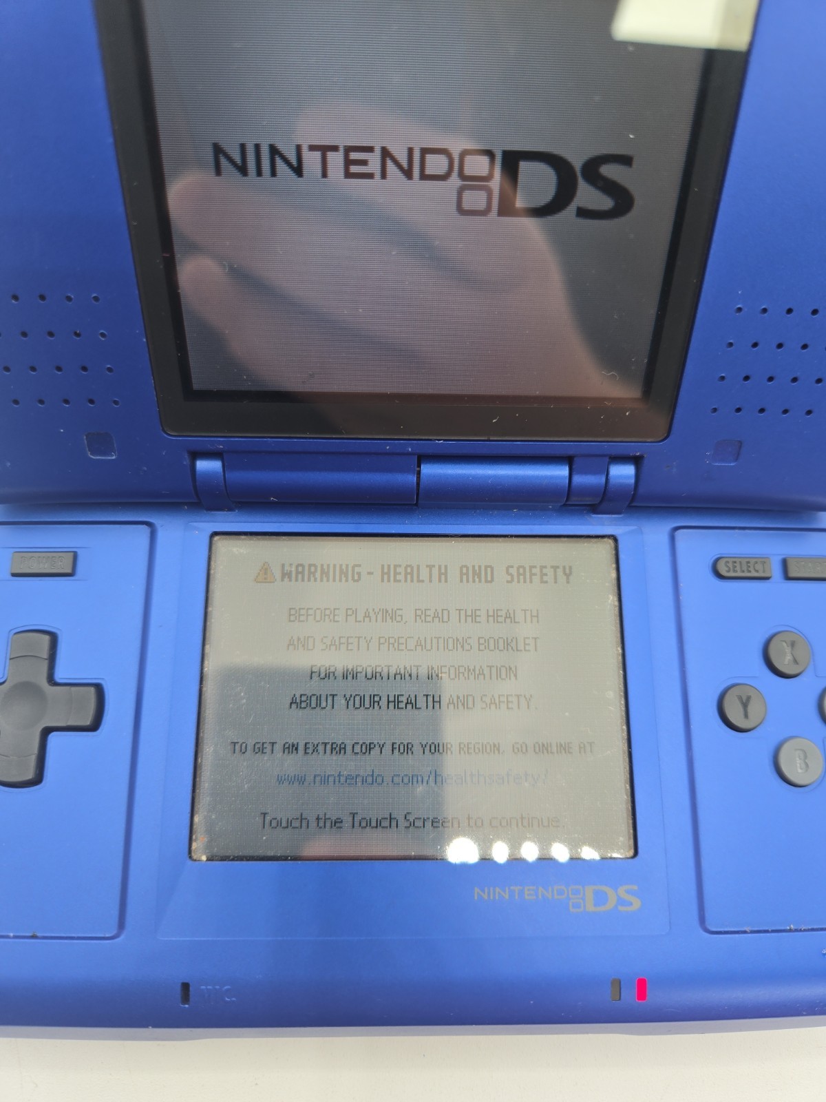 Nintendo DS Model NTR-001 Cobalt Blue Tested Working Console Charger Games Minty