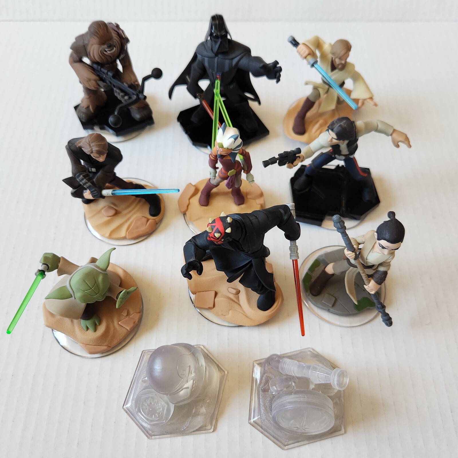 Lot of 9 Disney Infinity 3.0 Star Wars Figures Bundle + Playset Pieces Used