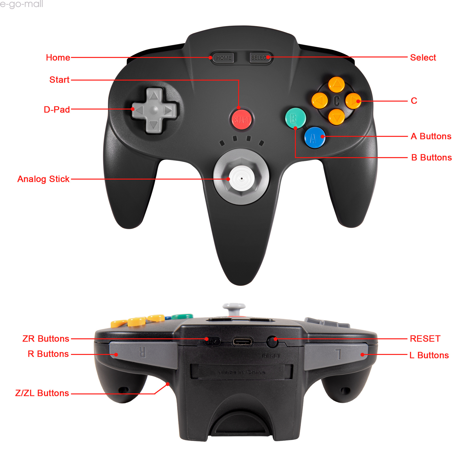 USB SNES /NES/ N64 /USB Xbox 360 /Controller for Windows PC MAC Wired/Wireless