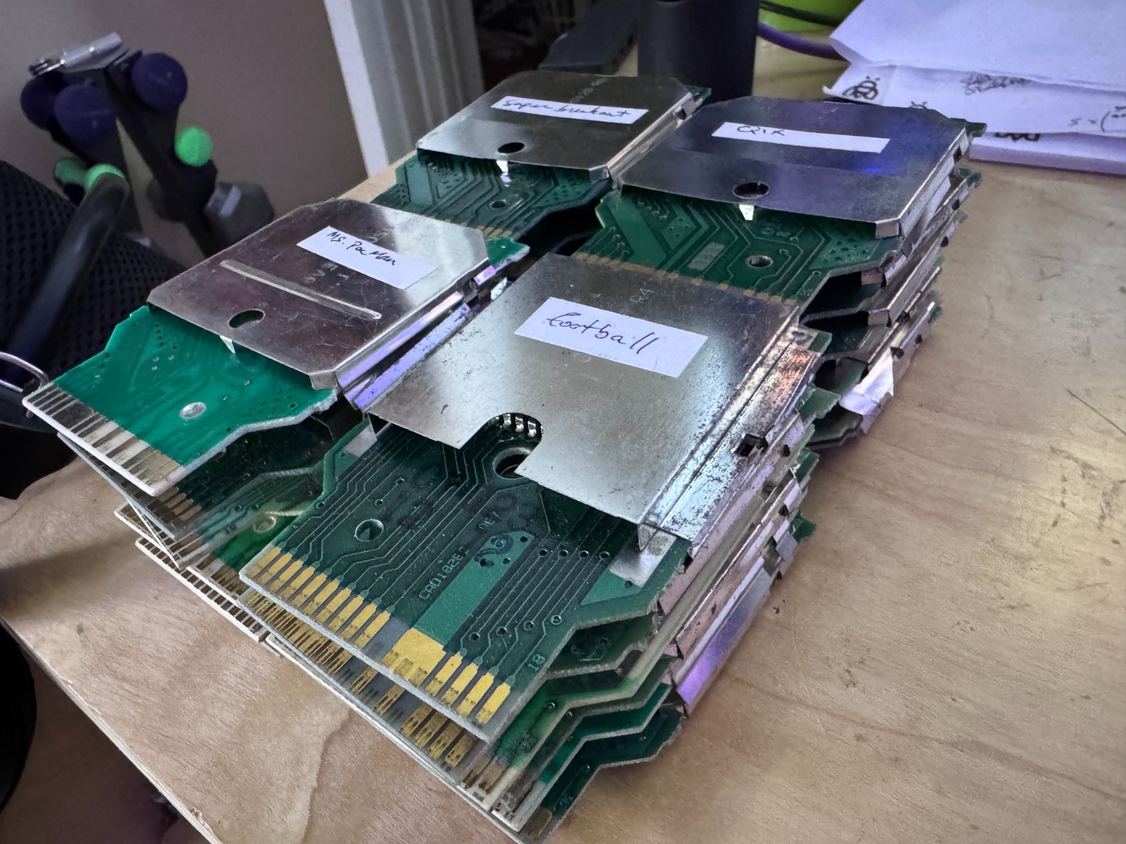 22 common Atari 5200 games, PCB-only, no cartridge shell, working lot