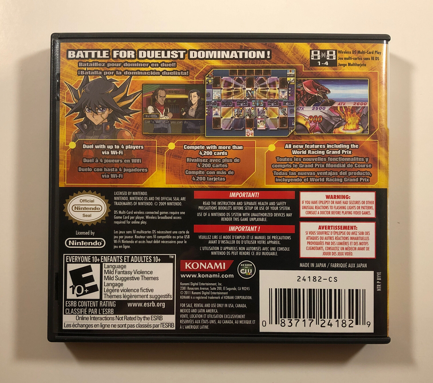Yu-Gi-Oh 5D’s World Championship 2011: Over the Nexus (Nintendo DS) WITH CARDS