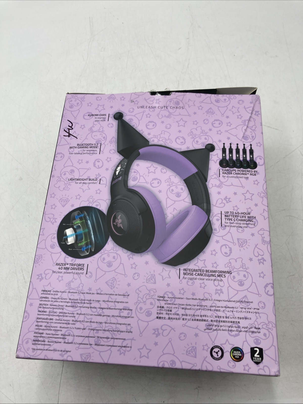Razer Kraken Kitty V2 Kuromi Edition Wireless Bluetooth Headset