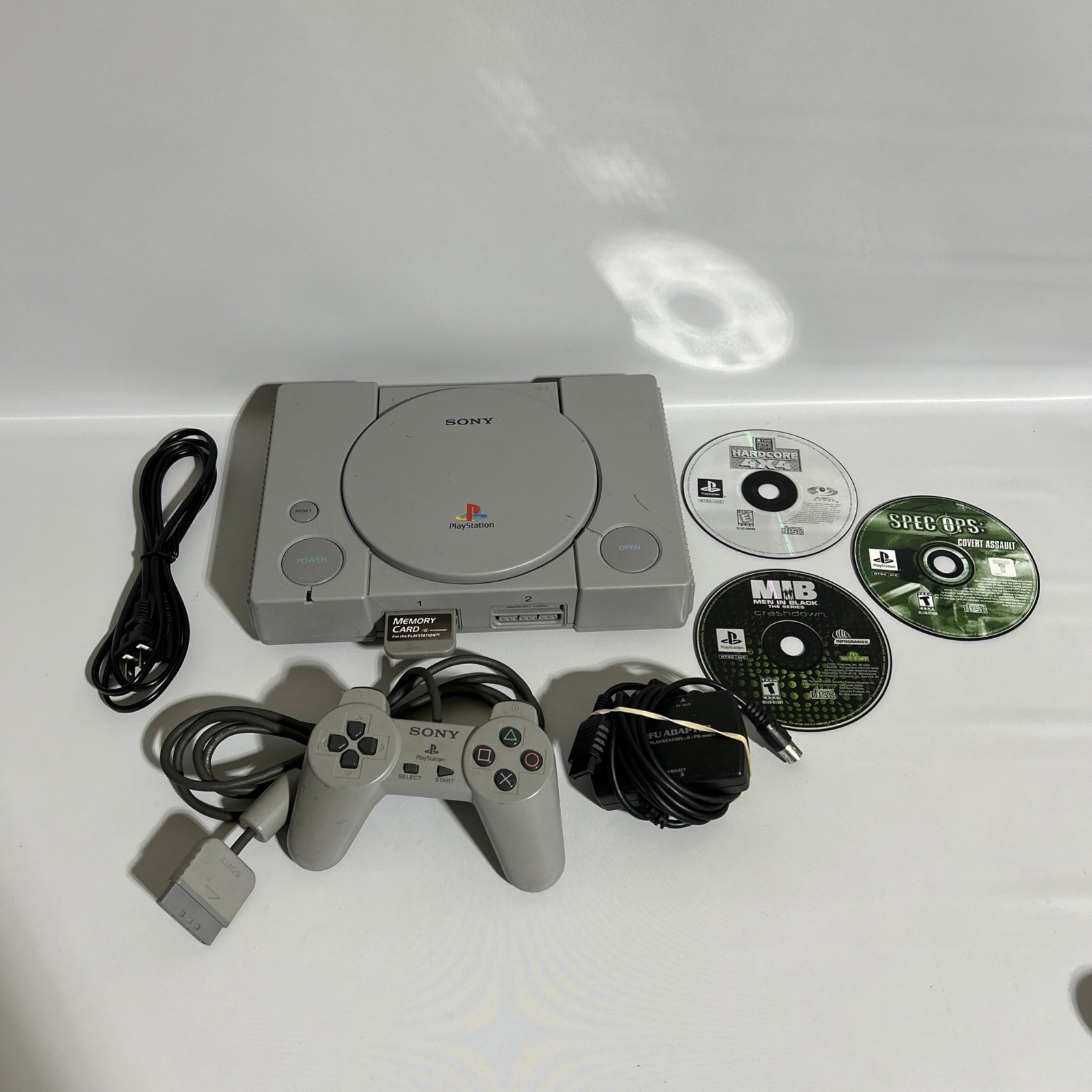 Sony PlayStation 1 PS1 Gray Console SCPH-7501 Bundle w/Controller,Games & Cords!
