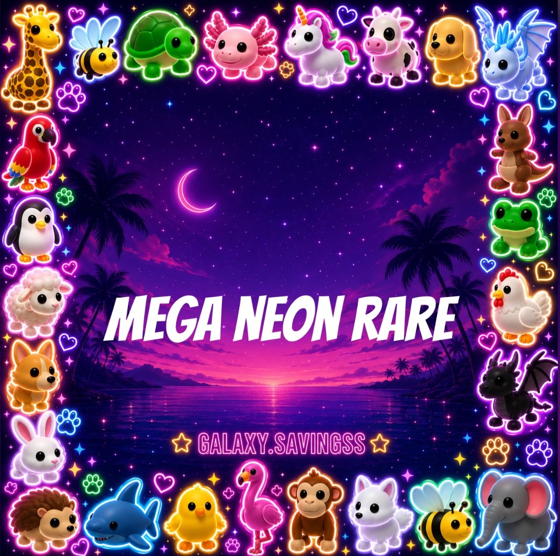 Mega neon rare pets ✨US Seller Adopt From Me Today✨