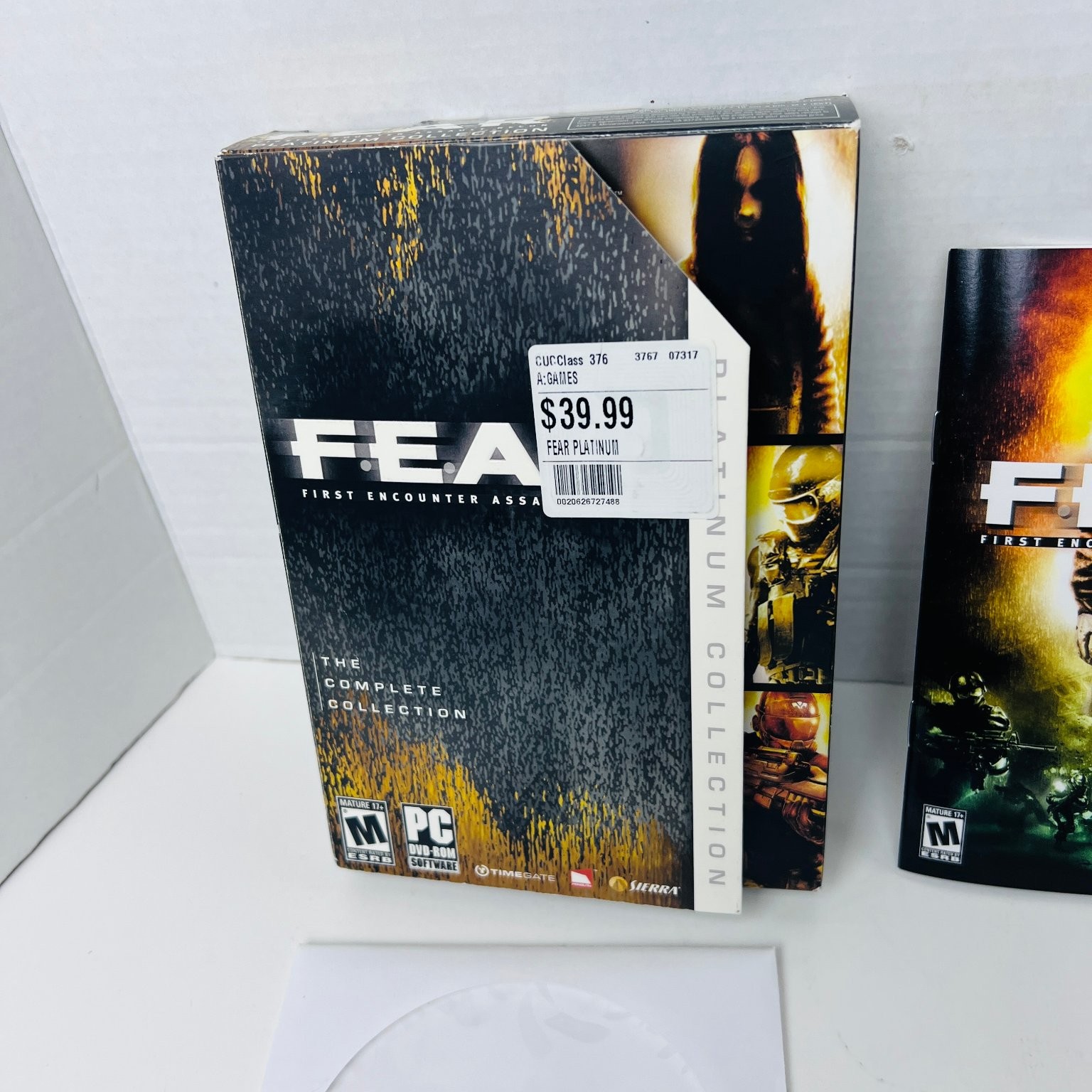 F.E.A.R. Platinum Collection PC Video Game Shooter Horror With Manual and Key