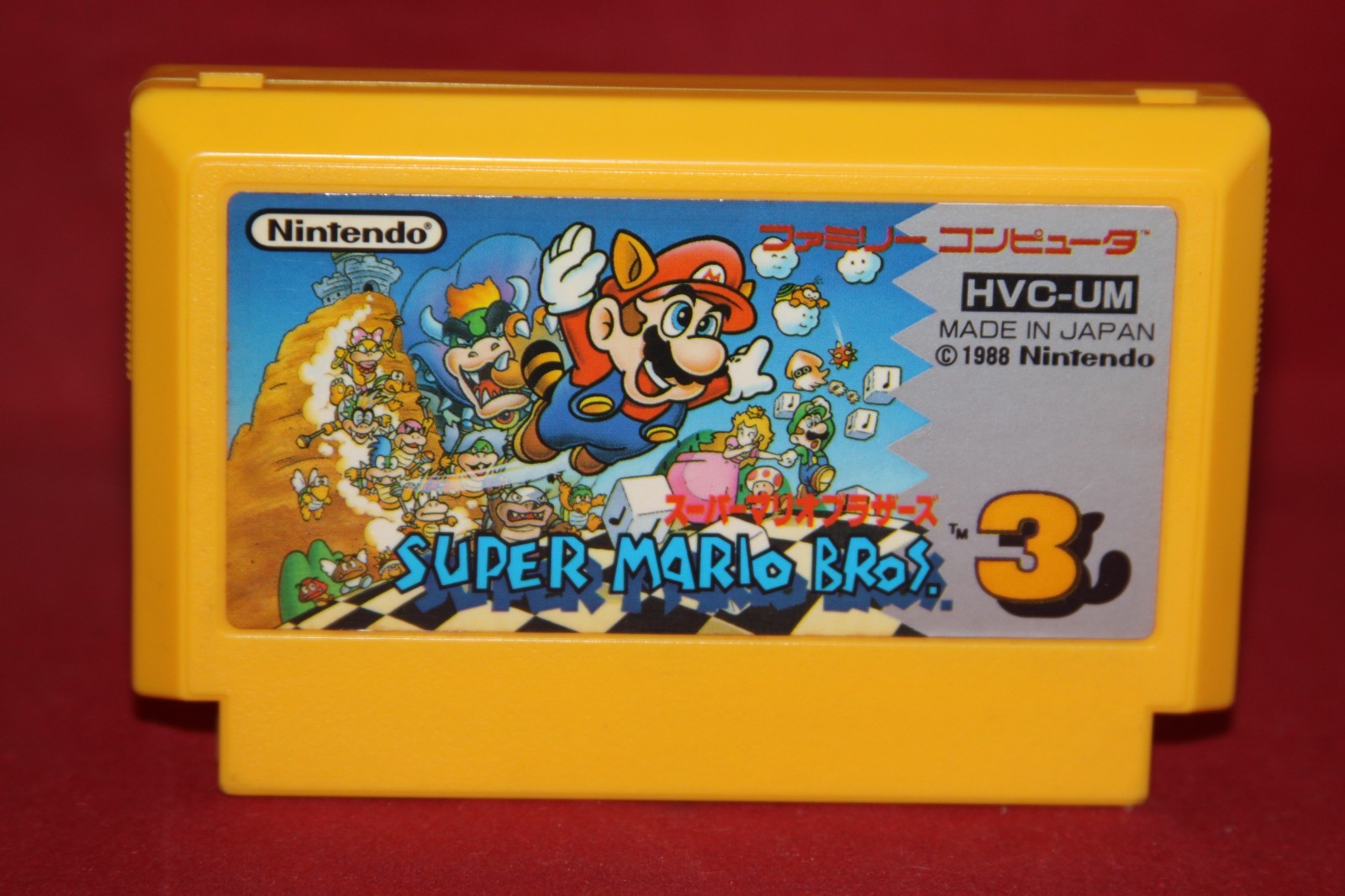 Super Mario Bros. 3 (Nintendo Famicom, 1988) Authentic Game Cartridge (HVC-UM)