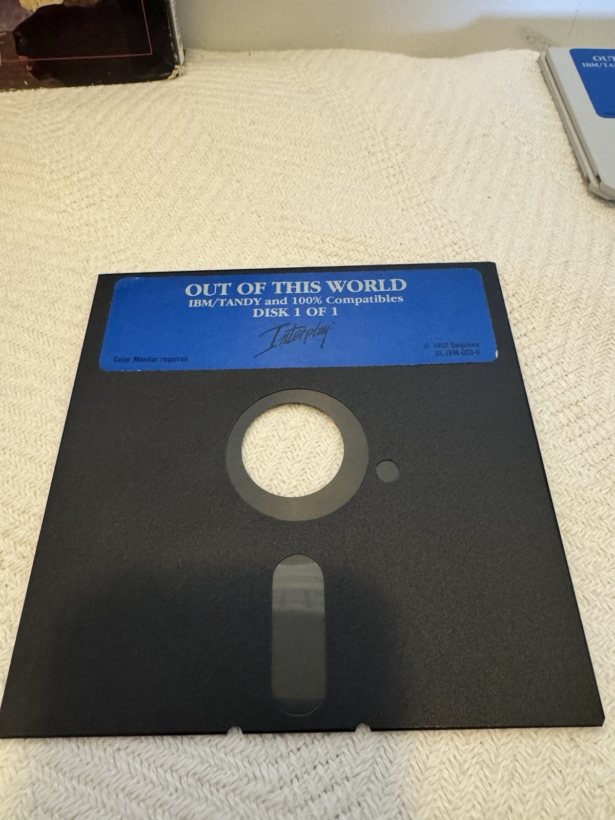 Interplay Out of This World Adventure Game – PC 1991 – Floppy Discs, IBM MS-DOS