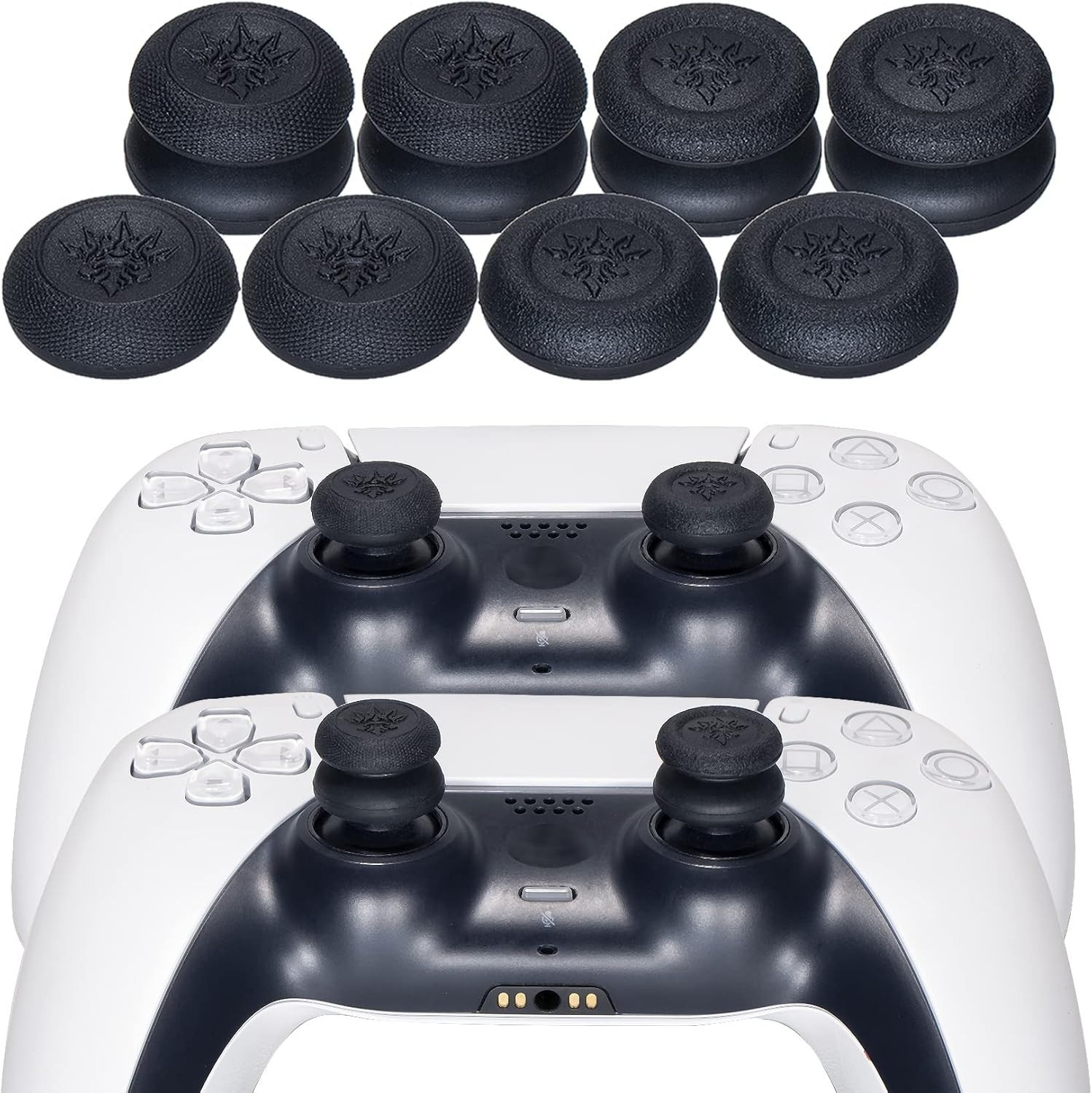 Anti-Slip Medical Grade Silicone Cover for PS5 Controller – Grey Camouflage Set