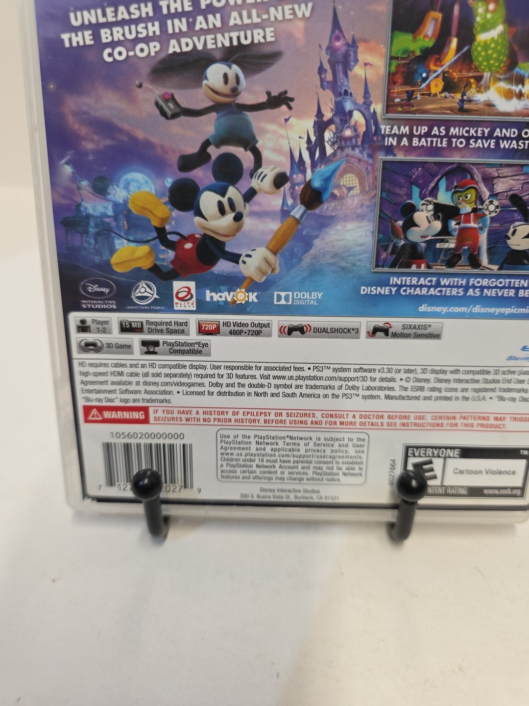 Epic Mickey 2: The Power of Two Sony PlayStation 3 Ps3 Tested And Working