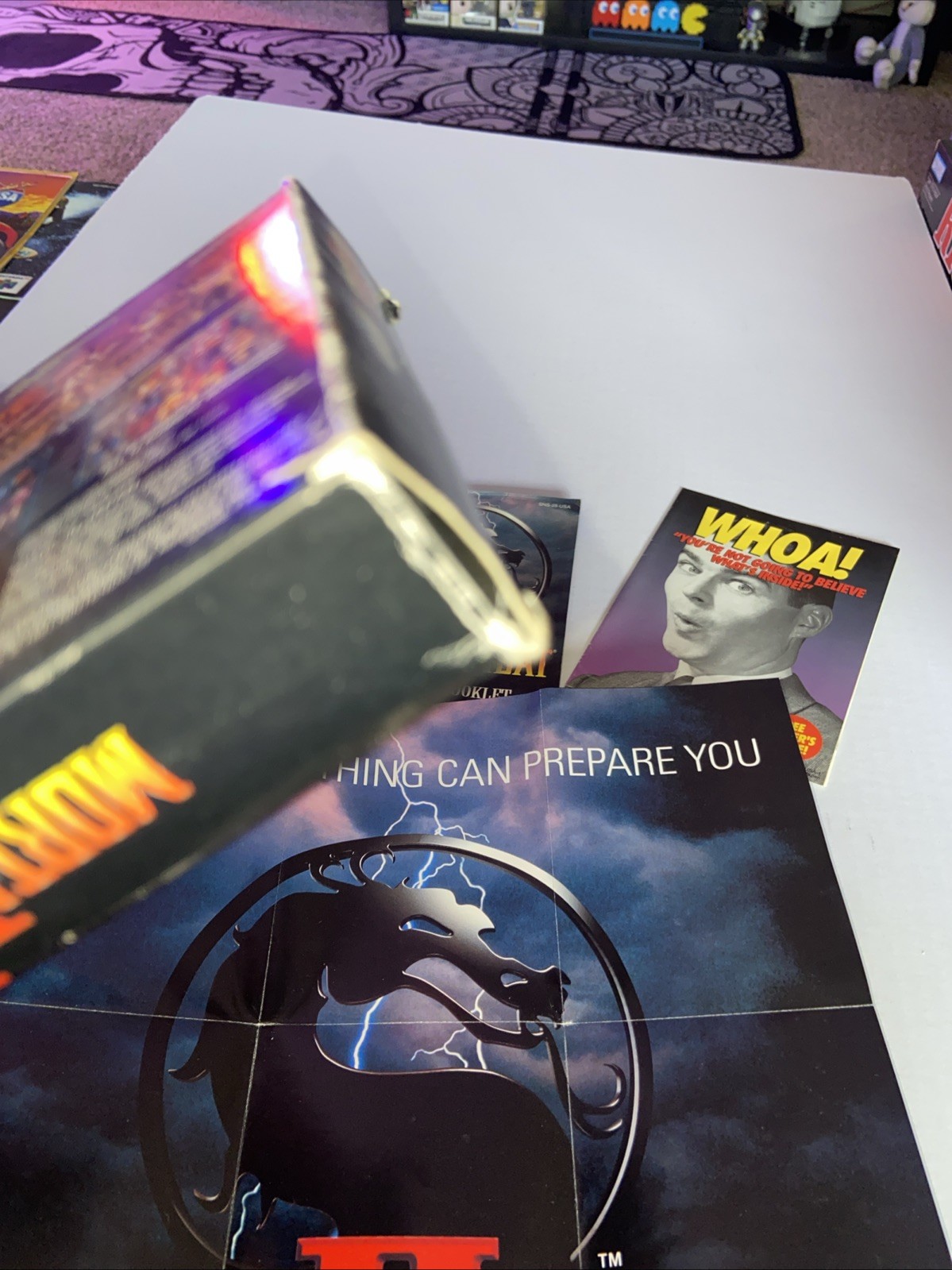 Vintage 1994 Mortal Kombat 2 Super Nintendo Snes W/ Box, Manual, & Poster