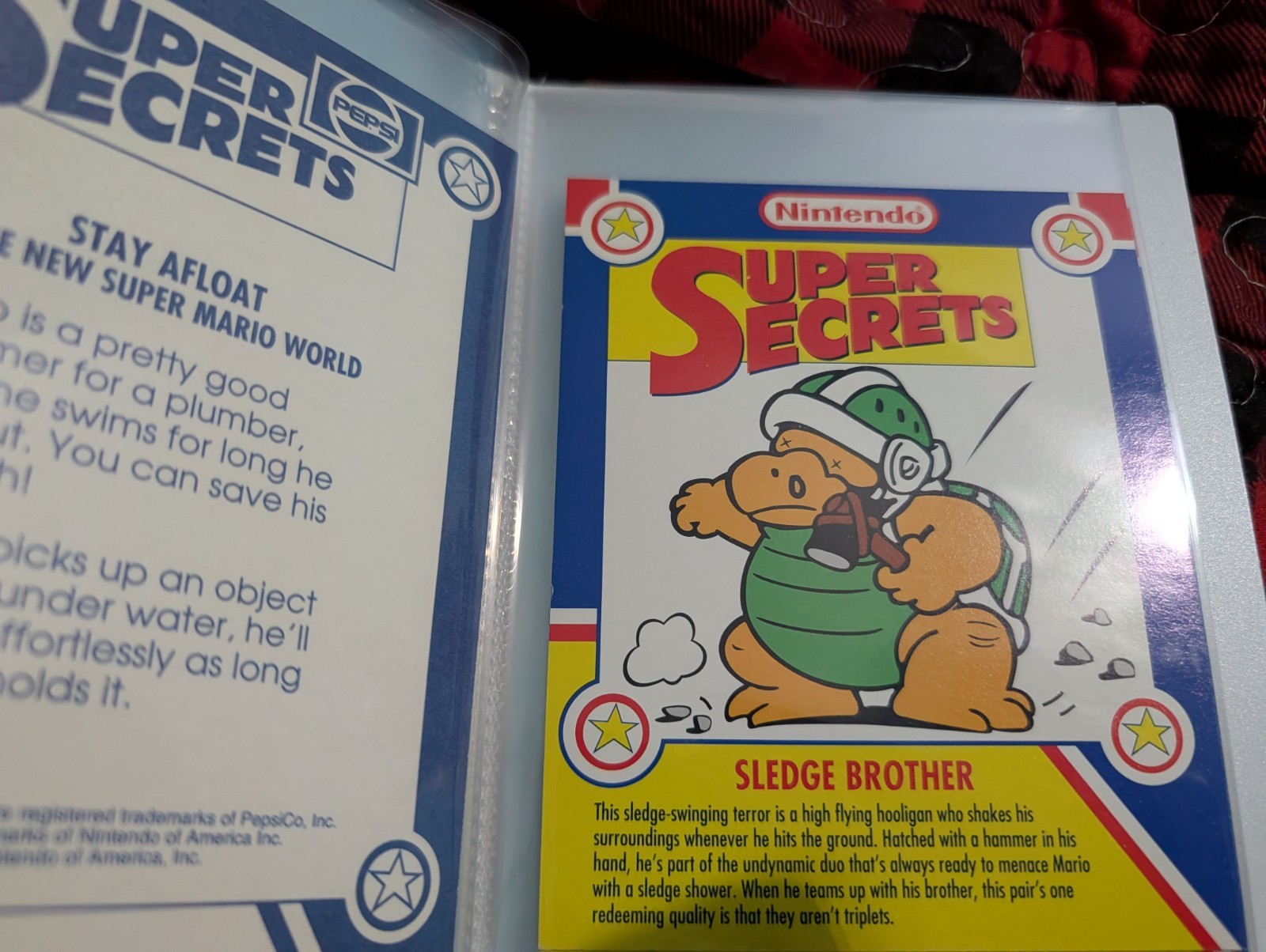 Super Mario Nintendo Secrets Pepsi Cards Complete Set In Notebook. Rare