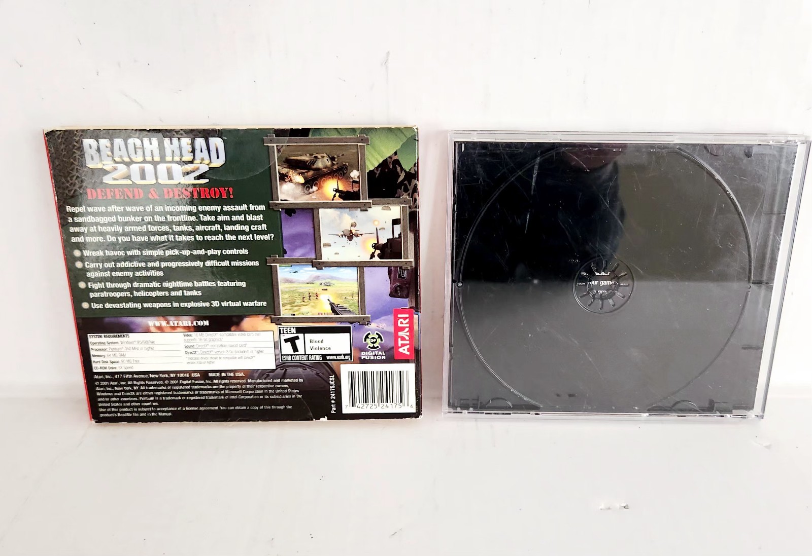 Beach Head 2002 Video Game Pc Cd-ROM T-Teen Infogrames