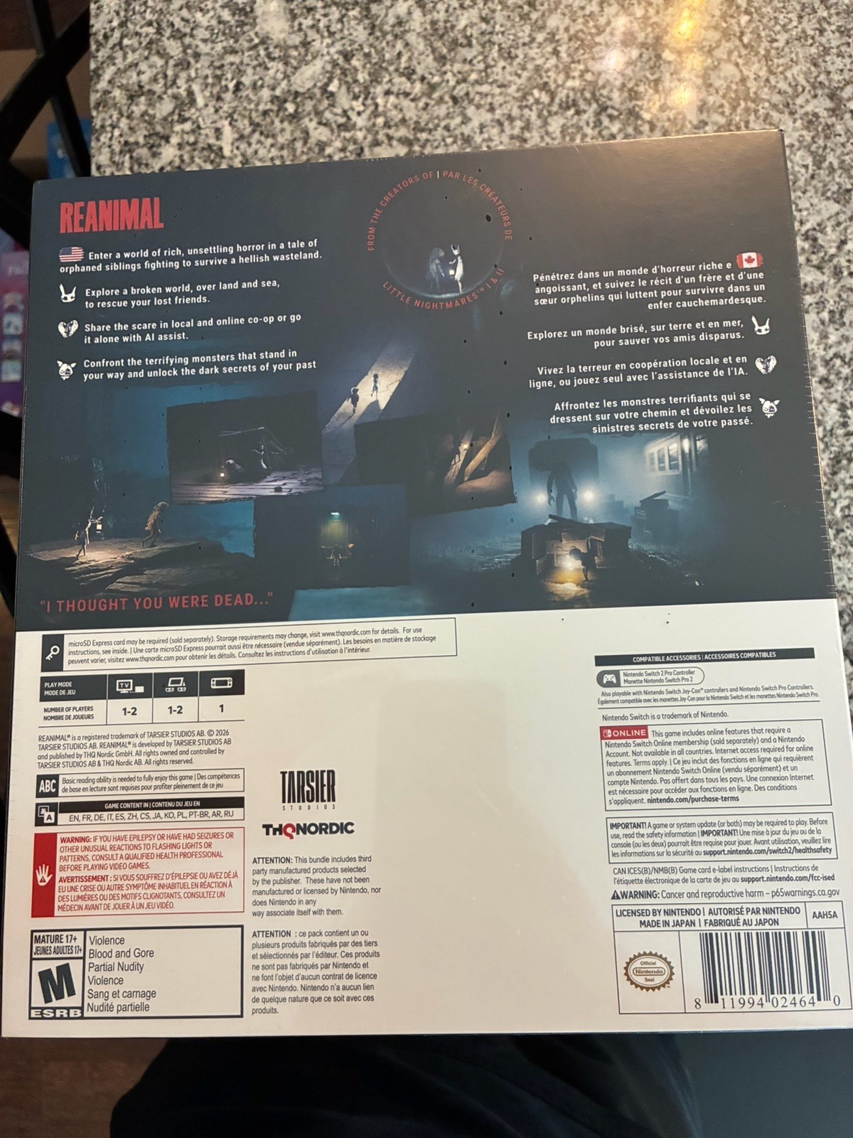 Reanimal – Collector’s Edition – Nintendo Switch 2 – *NEW/SEALED*