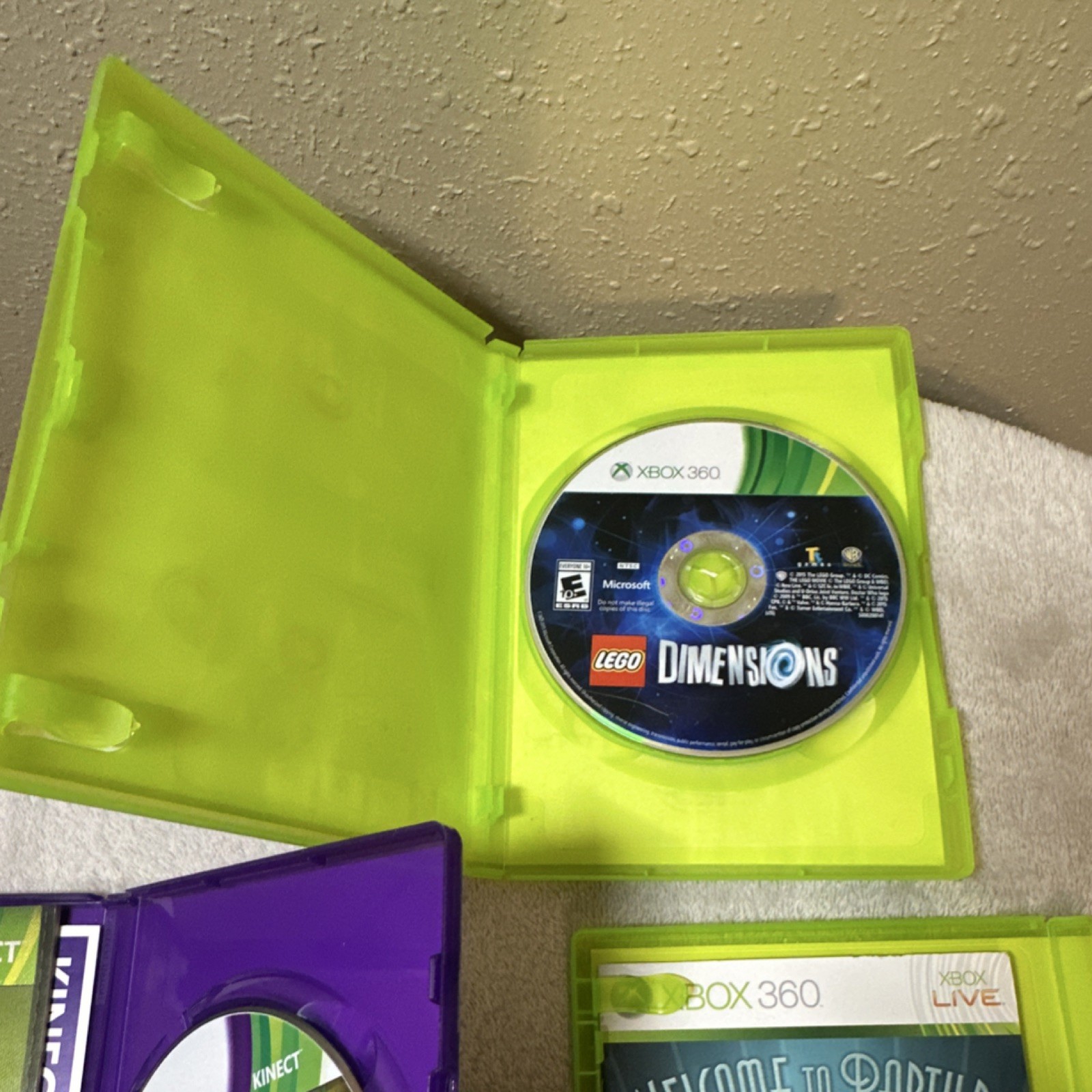 Xbox 360 5 lot Kinect adventures LEGO Dimensions BioShock Fable 2 mortal kombat