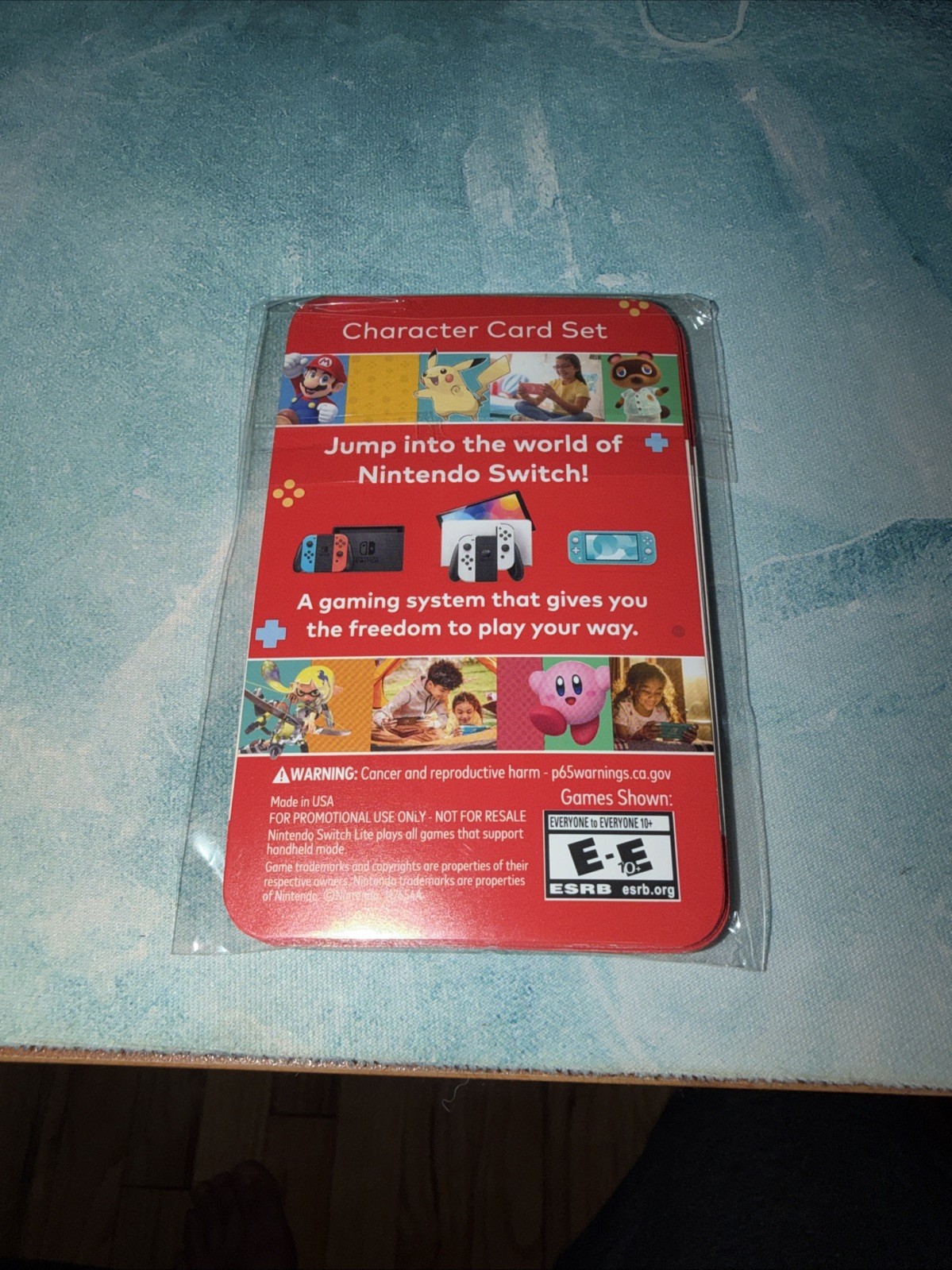 Super Mario Bros Mario Character Card Set Nintendo Rare Promo Item, Sealed New