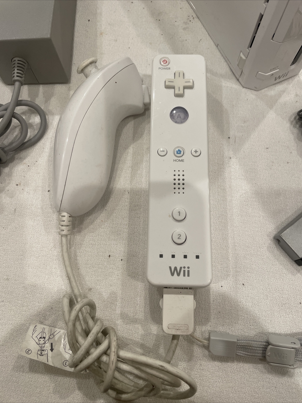 Nintendo Wii Launch Edition White Console RVL-001 CONTROLLER NUNCHUK NICE! Works