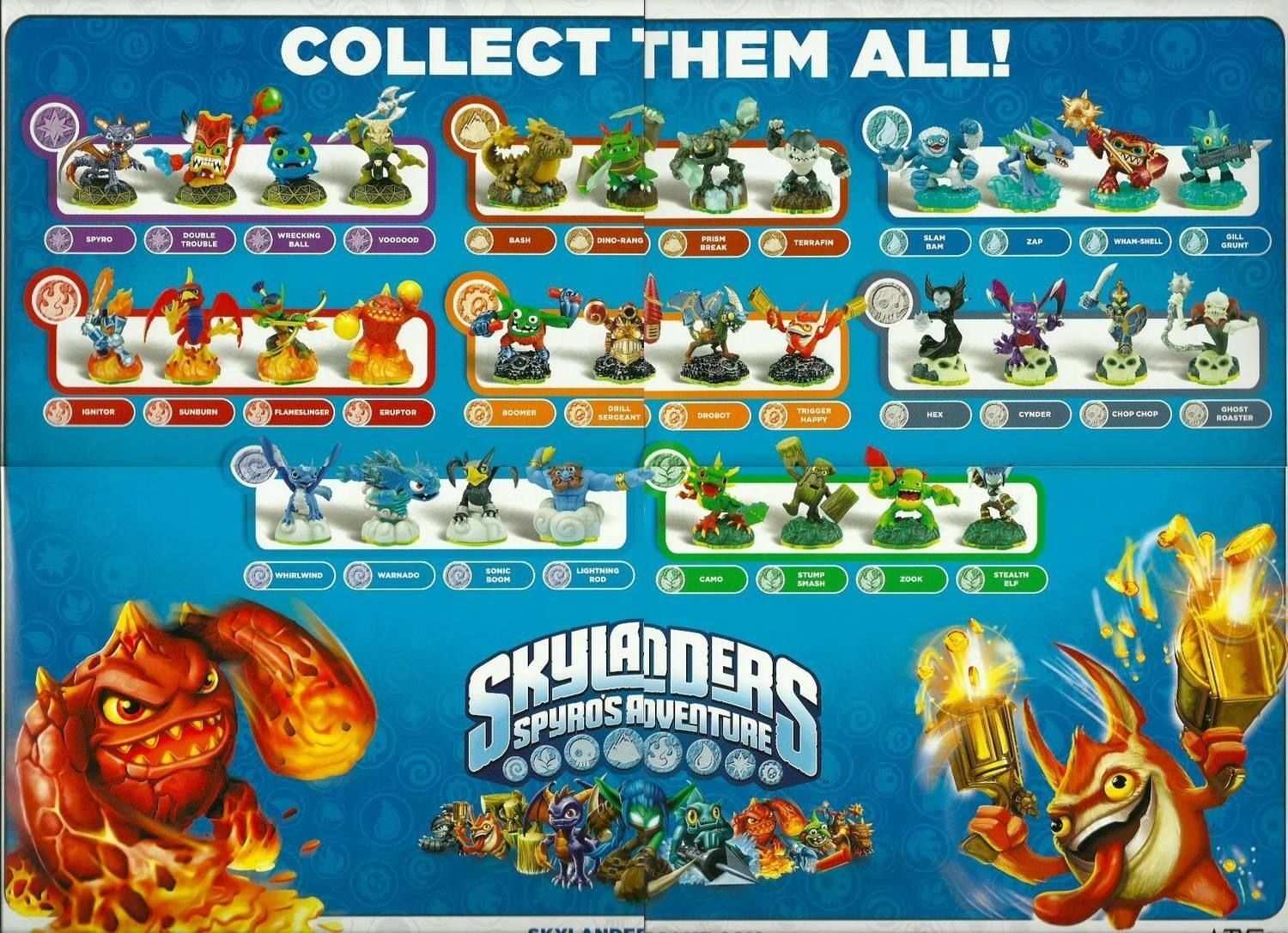 Skylanders Characters, Adventure Packs, Vehicles & Items NFC/Mifare Cards