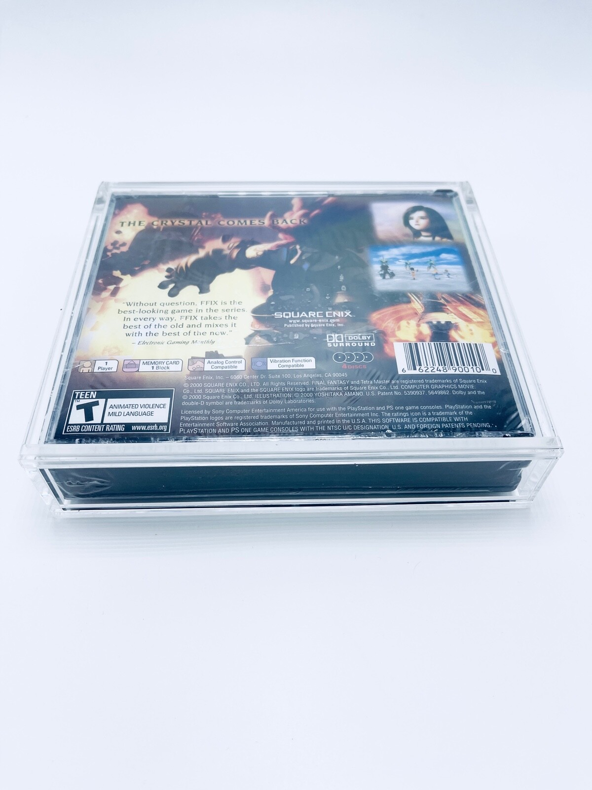 UV PROTECTED Acrylic Box Playstation 1 Dreamcast Double CD Disc Case Magnet Lock