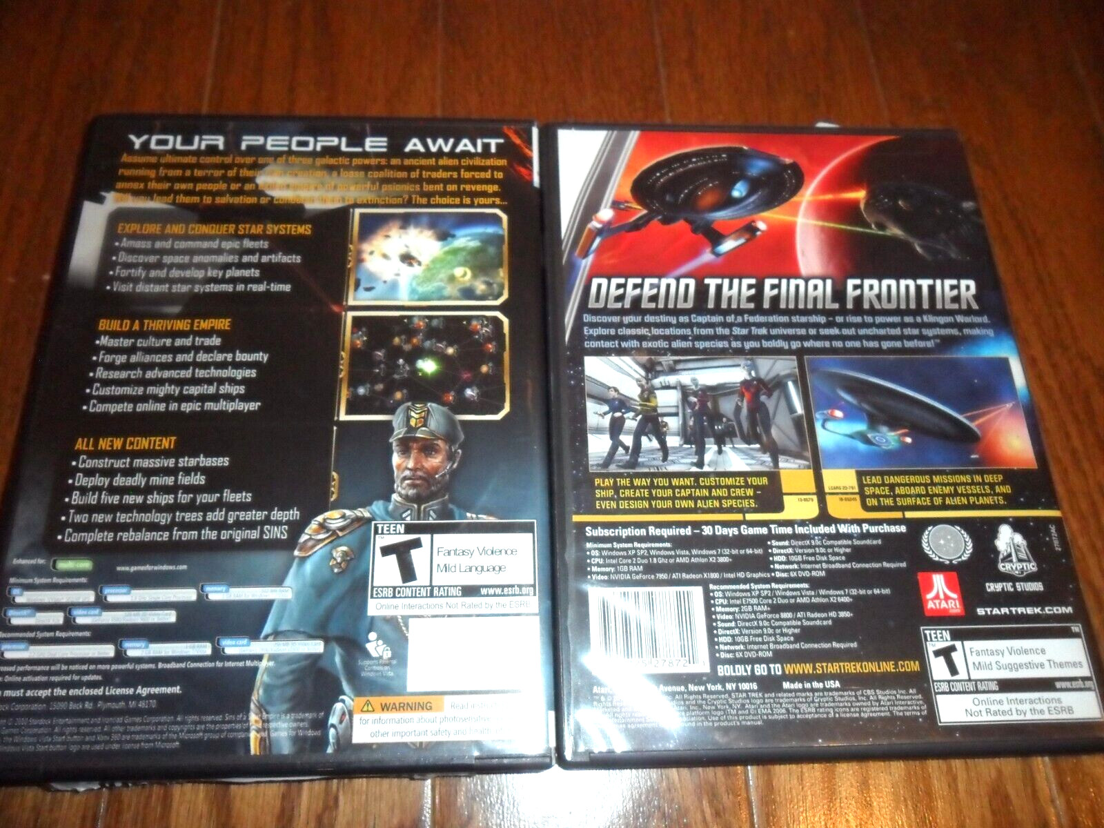 Sins of a Solar Empire: Trinity PC DVD Ironclad & Star Trek On Line PC DVD ROM