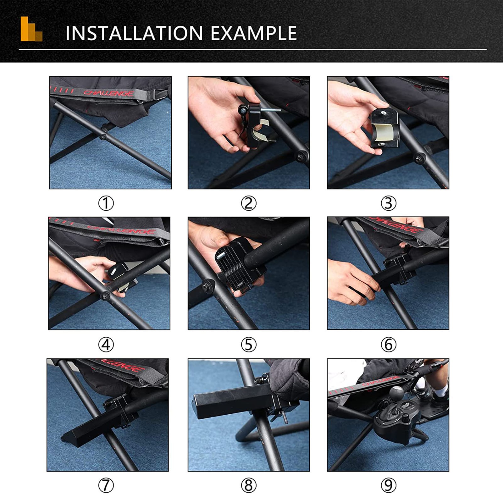 Playseat Challenge Chair Gear Shifter Right Mount for Logitech G25 G27 G29 G920