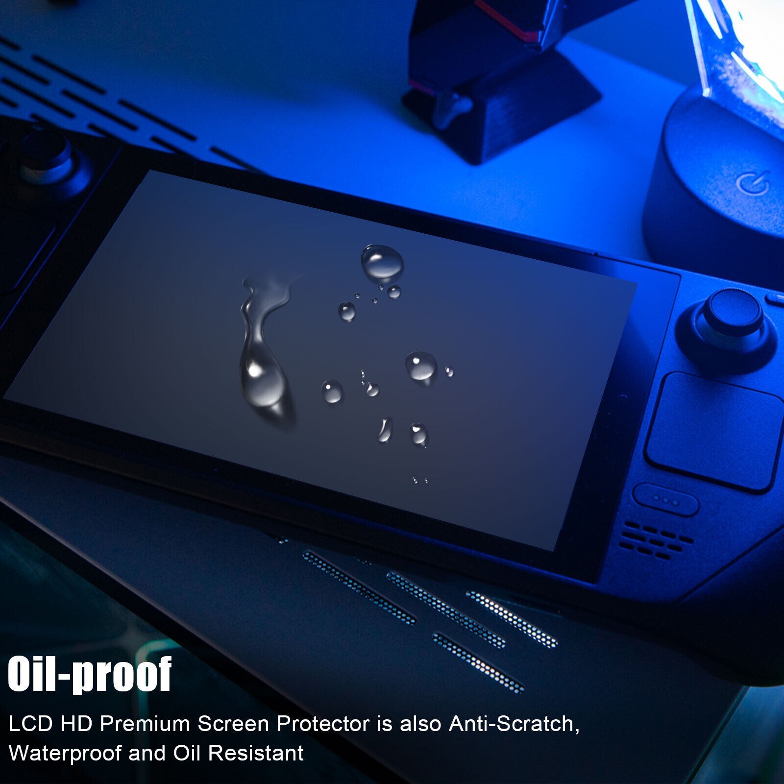 2Pcs for Steam Deck Tempered Glass Screen Protector Film Game Console Protective