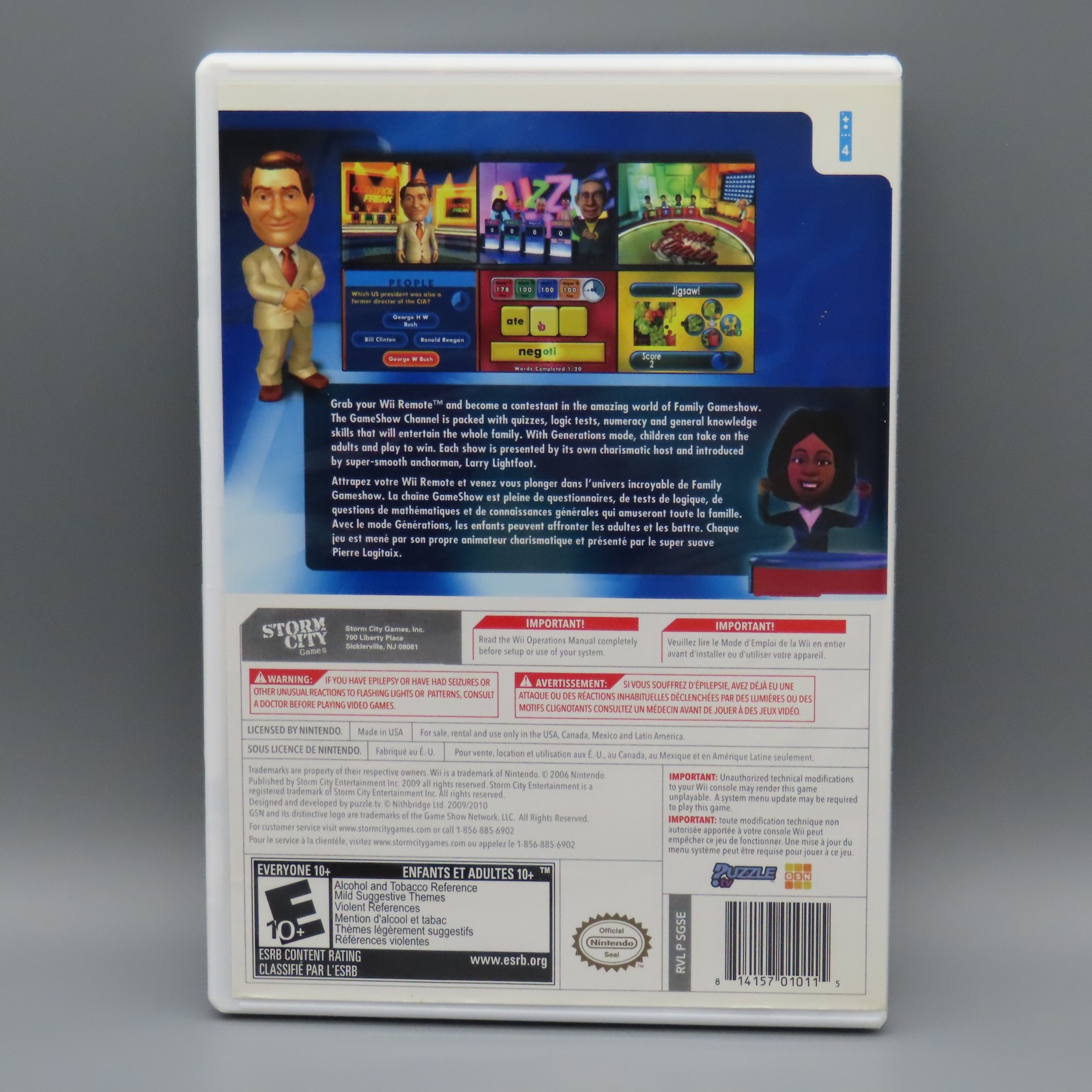 GSN Presents Family Gameshow Nintendo Wii Complete CIB Party Quiz Game Tested