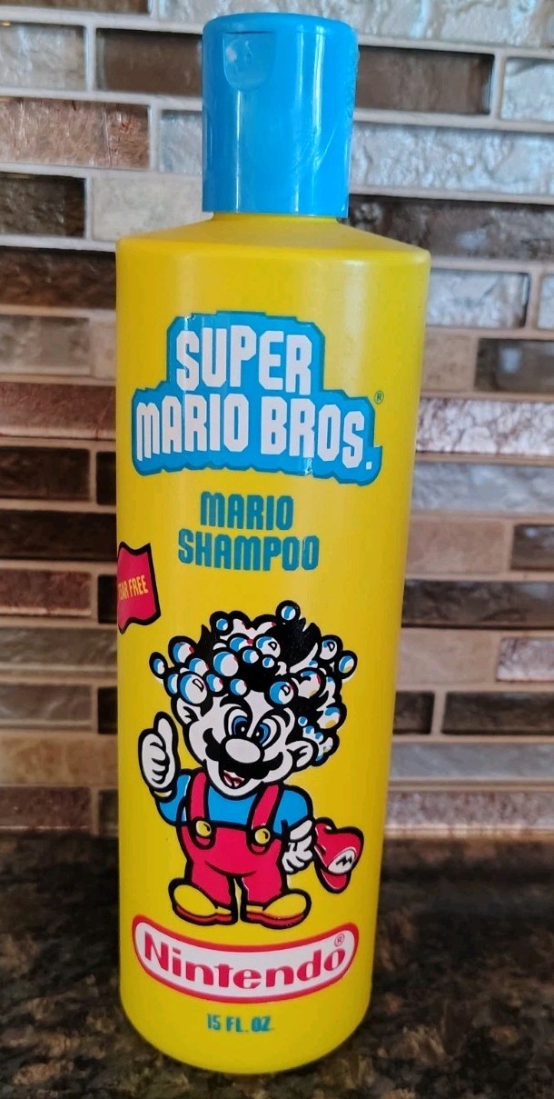 Super Mario Bros Mario Shampoo Nintendo Tear Free Vintage Brand New 1990 Rare