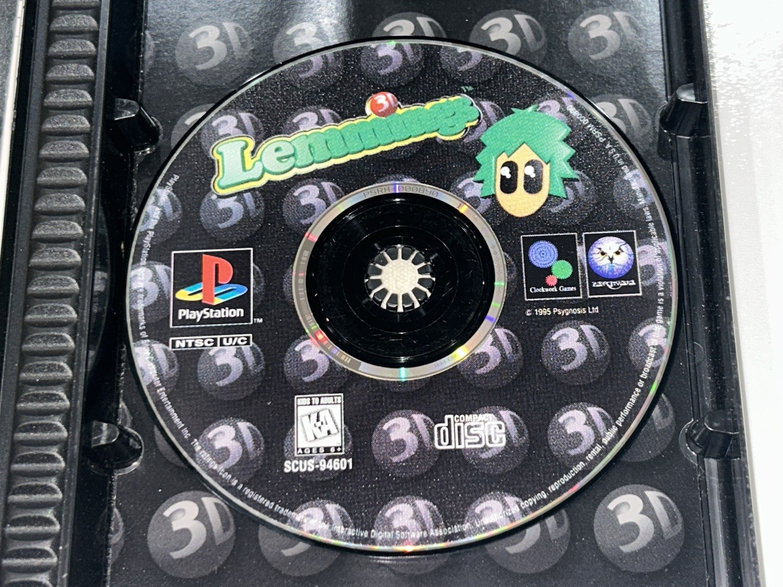 Lemmings 3D LongBox (PlayStation 1, 1995) CIB Complete w Manual + Reg + Foam EX