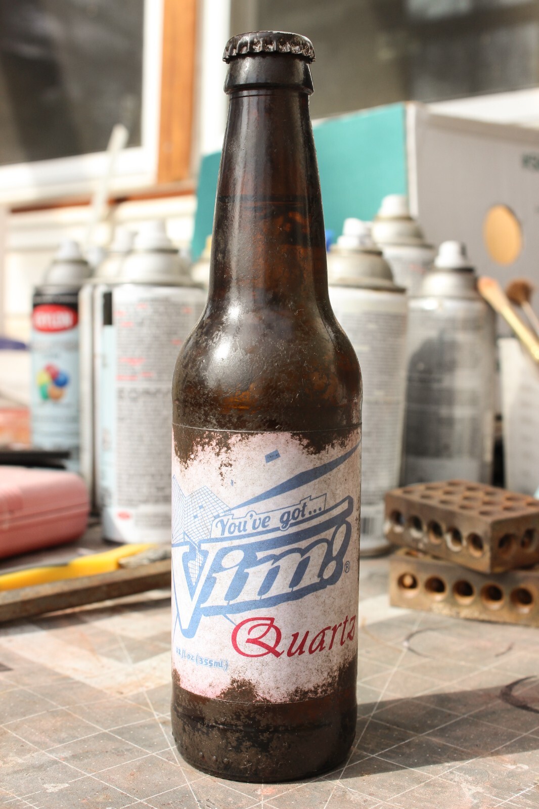 Handmade Vim! Quartz 12oz Bottle Replica from Fallout 4