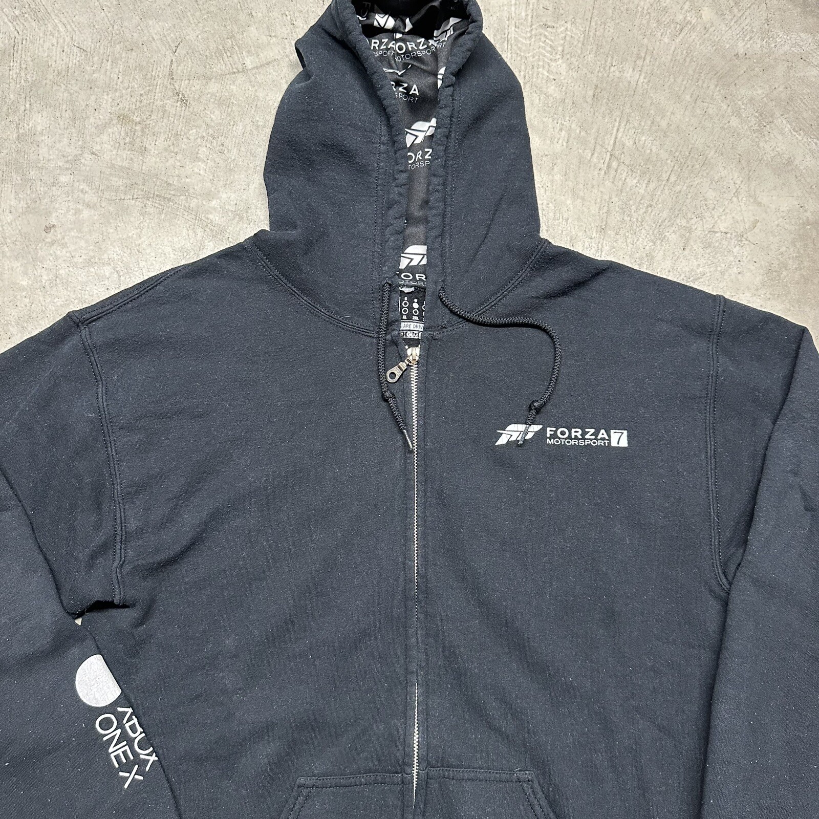 RARE Forza Motorsports Zip Hoodie Sweatshirt Xbox One Game Employee Promo Medium