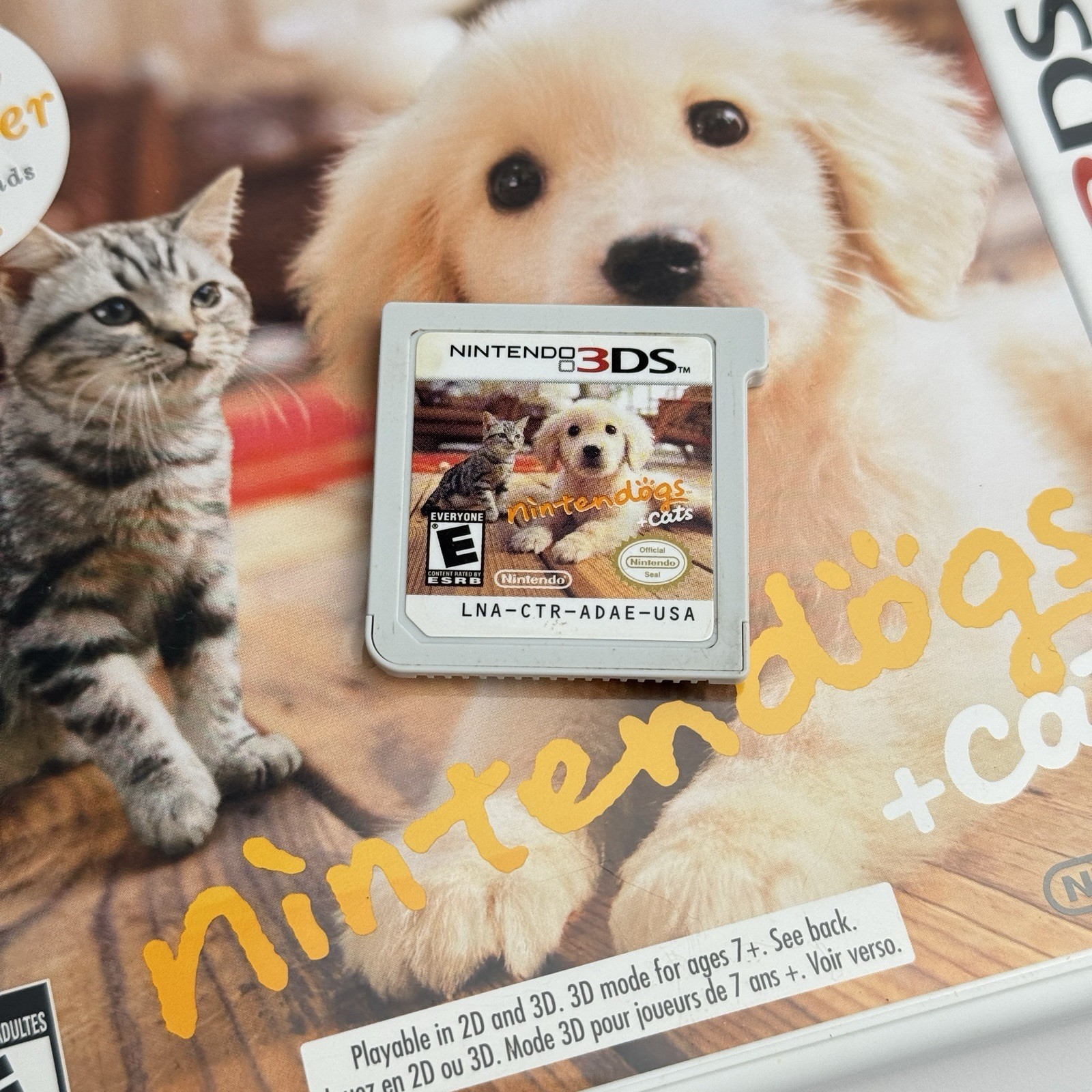 CIB Nintendogs + Cats: Golden Retriever & Friends (Nintendo 3DS, 2011) TESTED