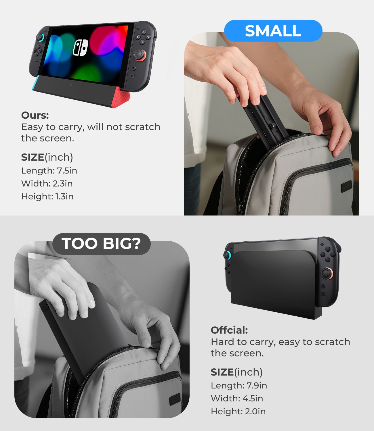 SIWIQUFor Nintendo Switch 2 TV Dock 4K @120Hz HDMI Docking Station With LAN Port
