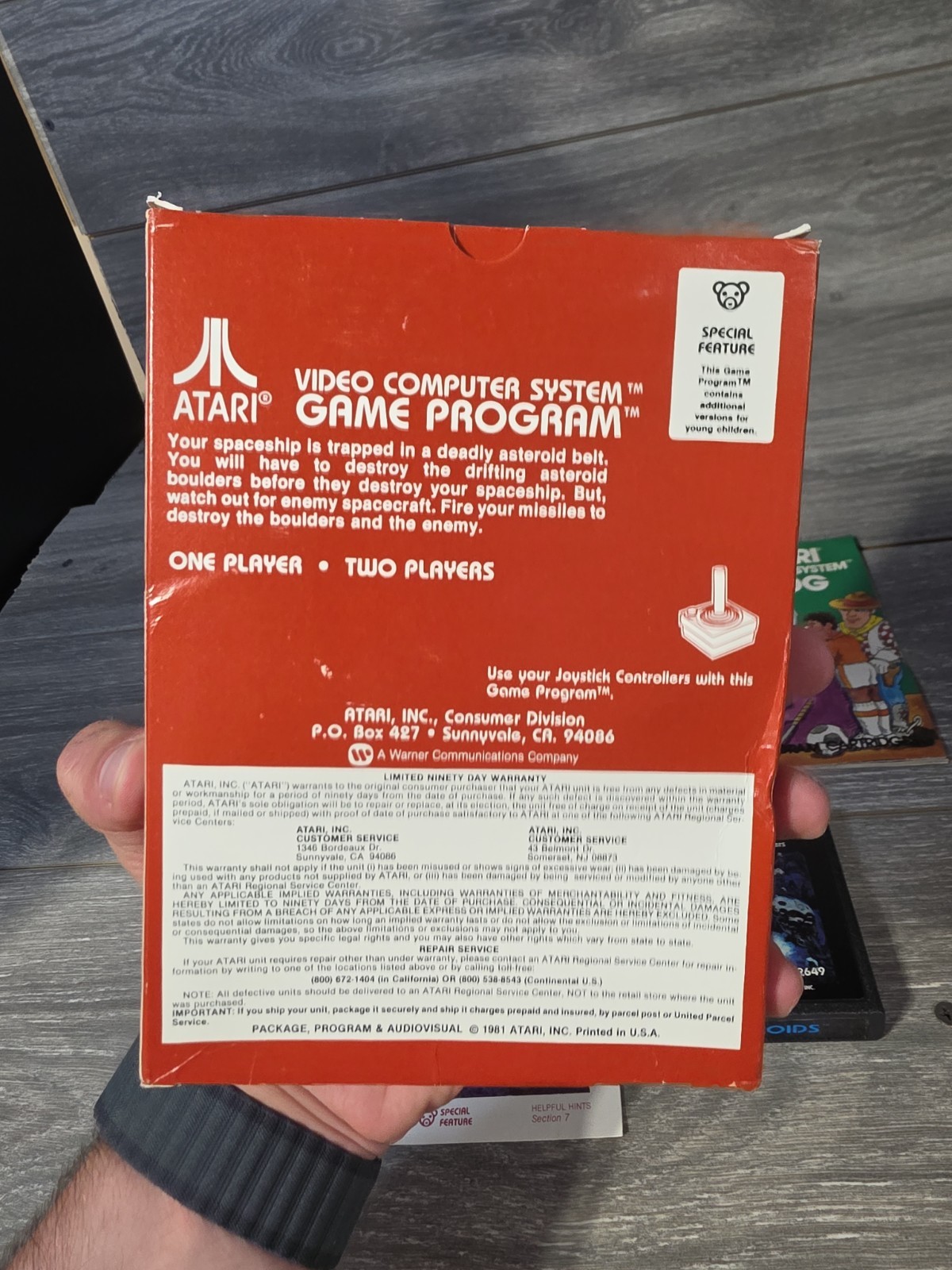 Asteroids (Atari 2600, 1981) w/ Box Manual Tested CIB Complete In Box- [Tested]