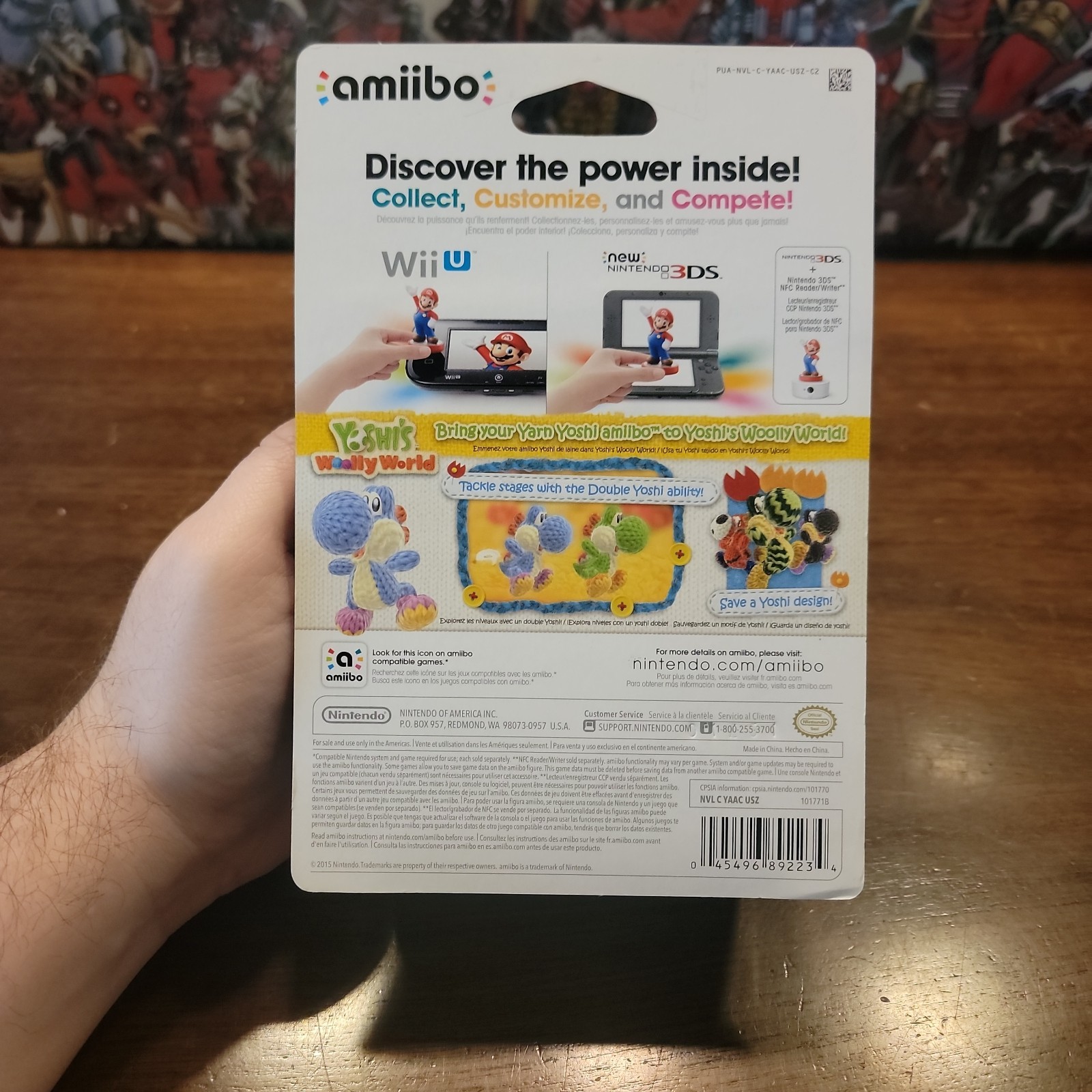 Yoshi’s Wooly World Light Blue Yarn Yoshi – Nintendo Amiibo – Brand New – Sealed