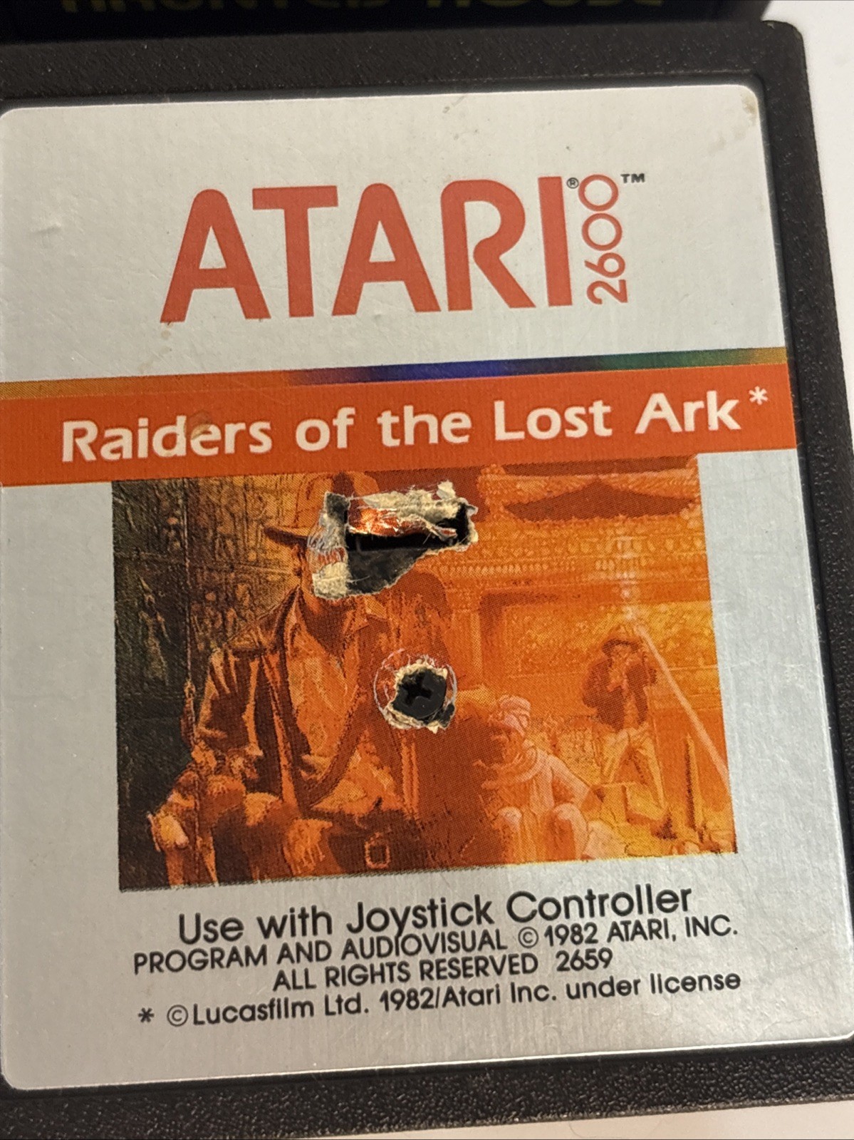 Atari 2600 Game Lot Space Invaders Raiders Lost Ark Haunted House Kangaroo