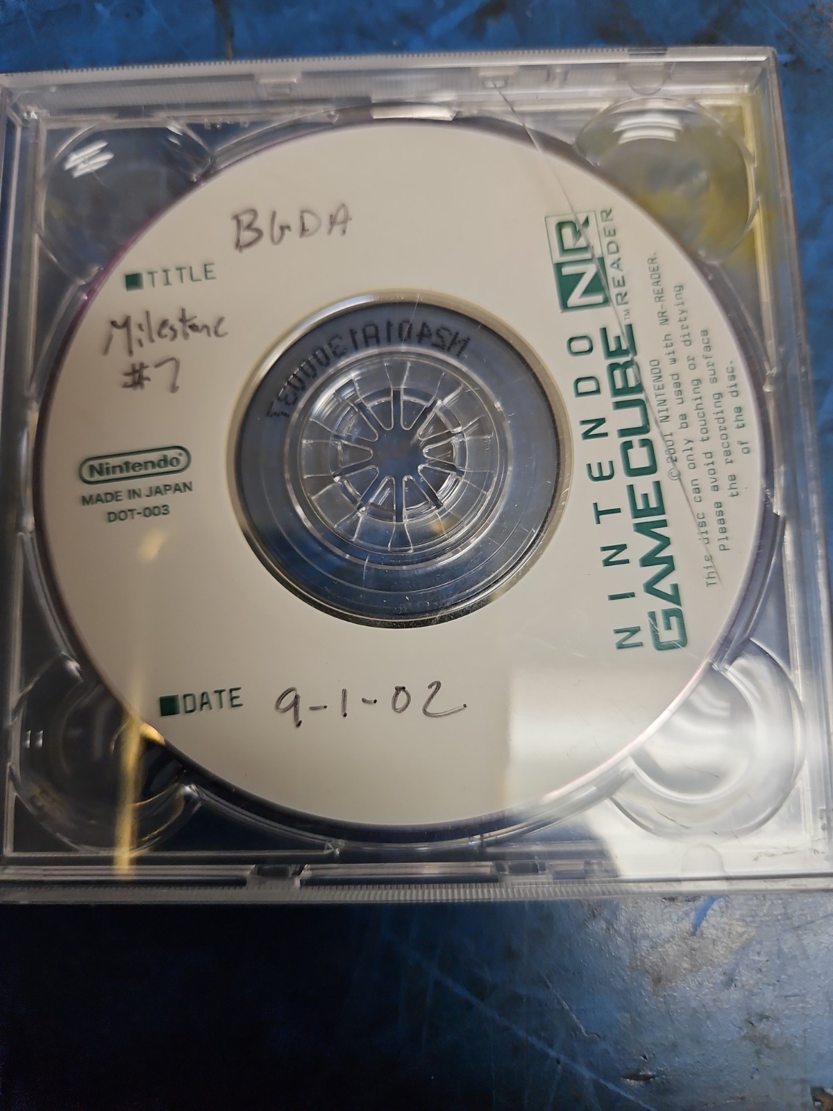 GameCube Baulders Gate NR Disc BGDA 7.0 Prototype NPDP-Development/Debug Kit