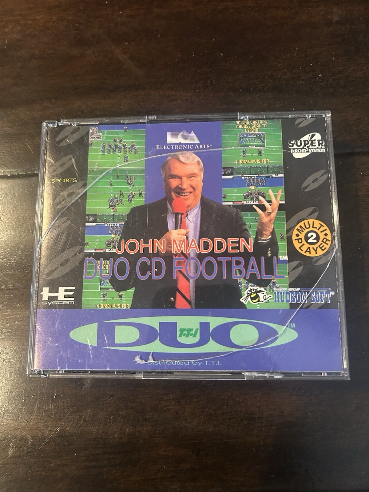 John Madden Duo CD Football TurboGrafx 16 CD Duo W/ Case Tested & Working