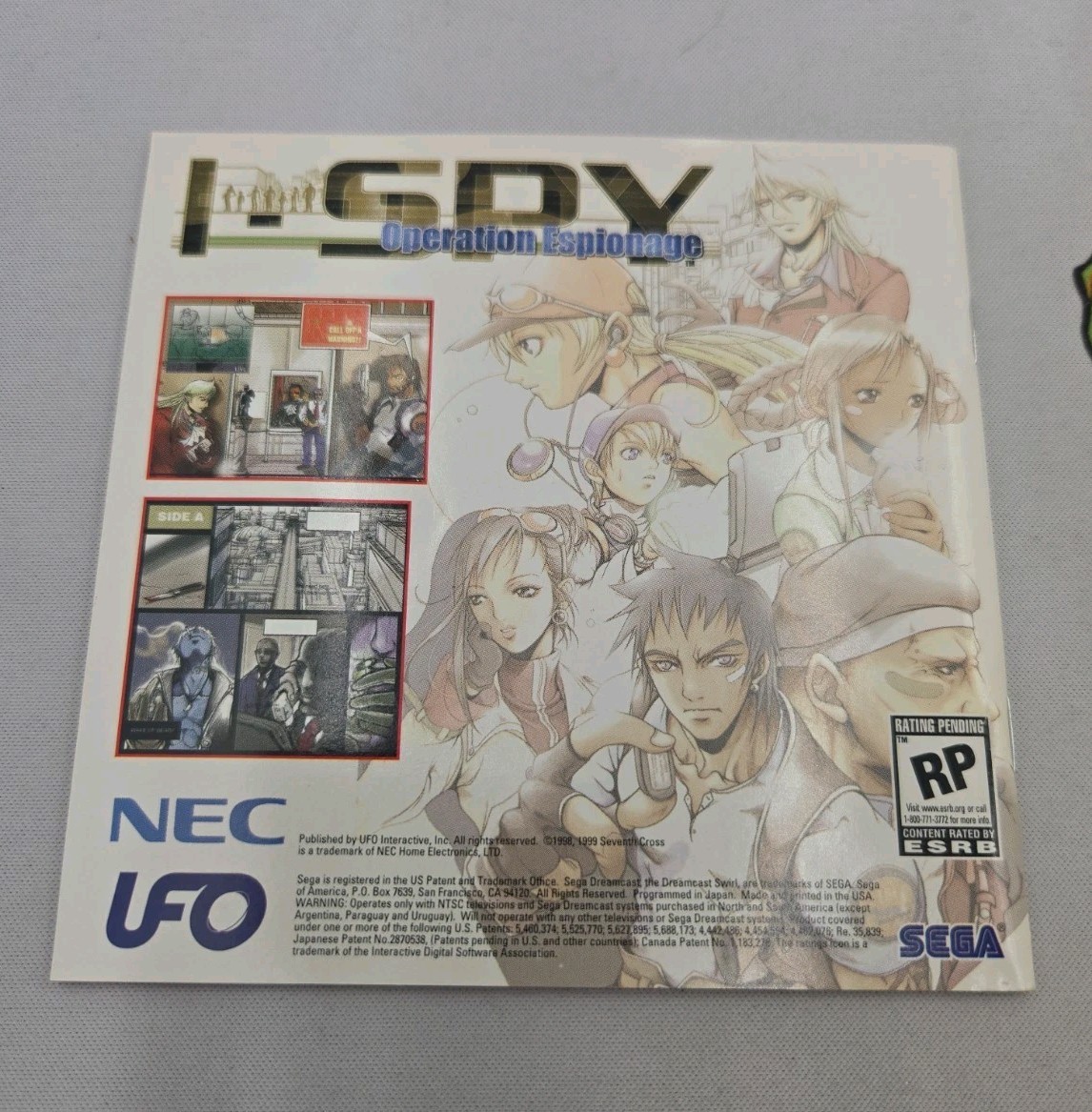 Seventh Cross: Evolution (Sega Dreamcast, 1999) New Y-Fold (Crack On Back/ Tear)