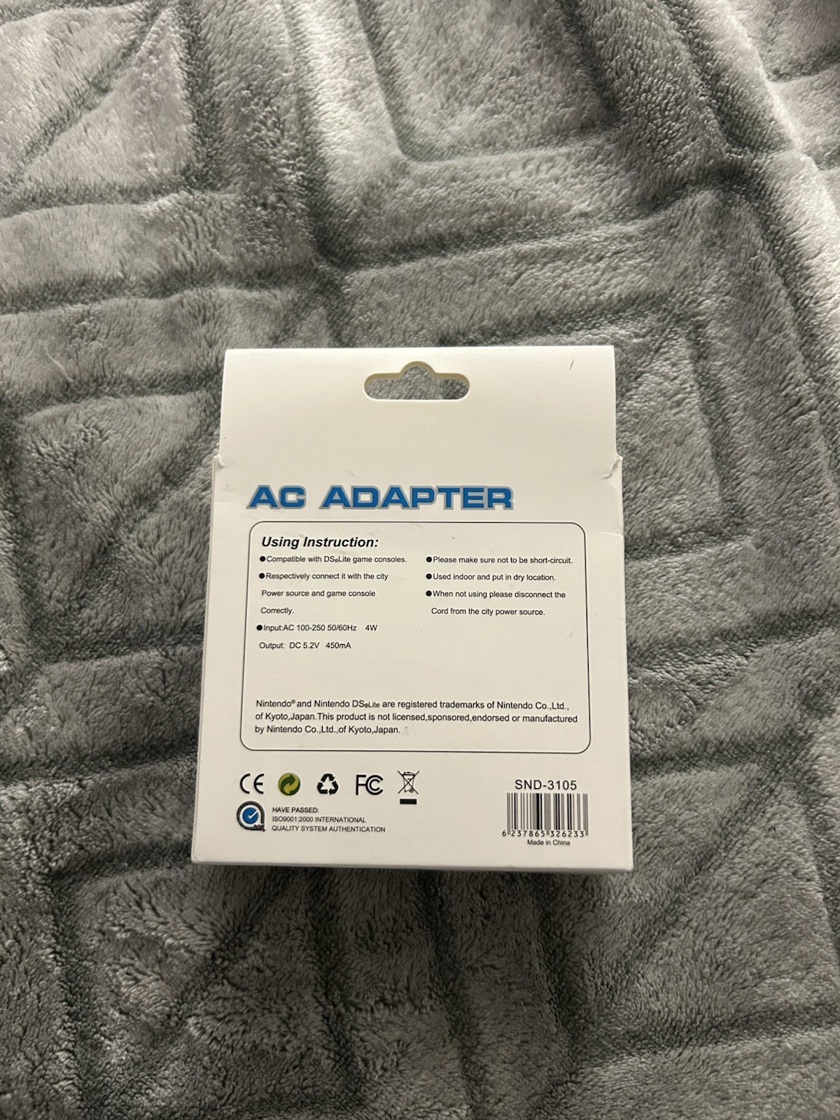 New AC Adapter Home Wall Charger Cable for Nintendo Ds Lite/ DSL/ NDS lite/ NDSL