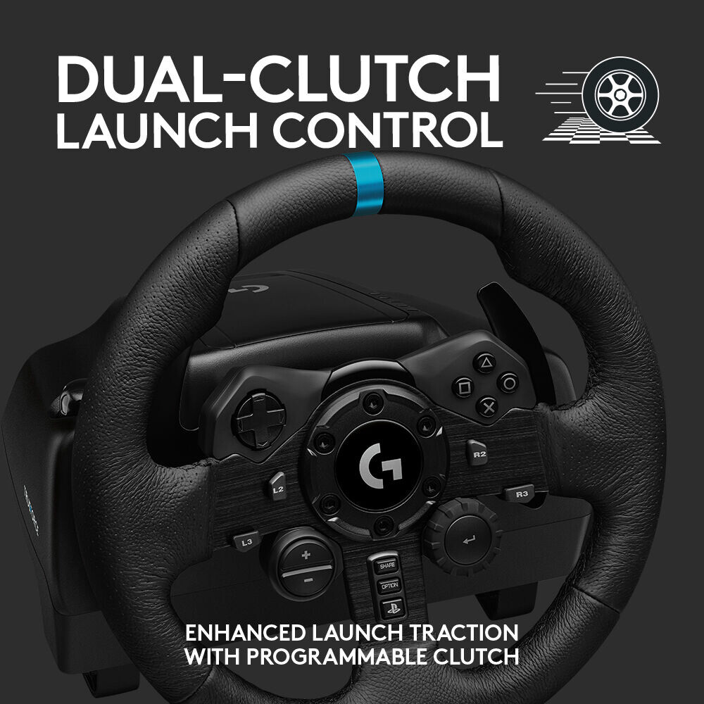 Logitech G923 Racing Wheel & Pedals for PC PS4 & PS5 Featuring TRUEFORCE