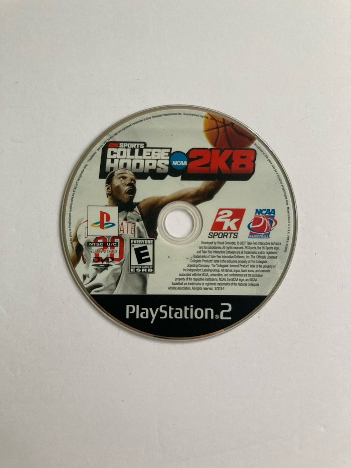 College Hoops 2K8 (Sony PlayStation 2, 2007) Disc Only Authentic Basketball Game